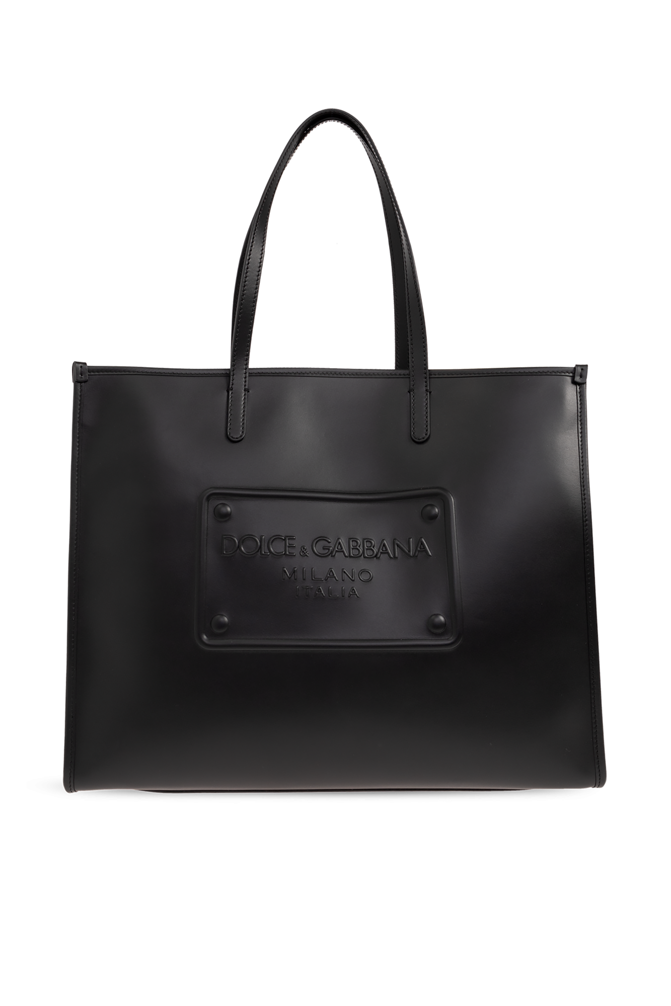 Dolce & Gabbana Skórzana Torba Typu ‘shopper’, Mężczyźni, Czarny