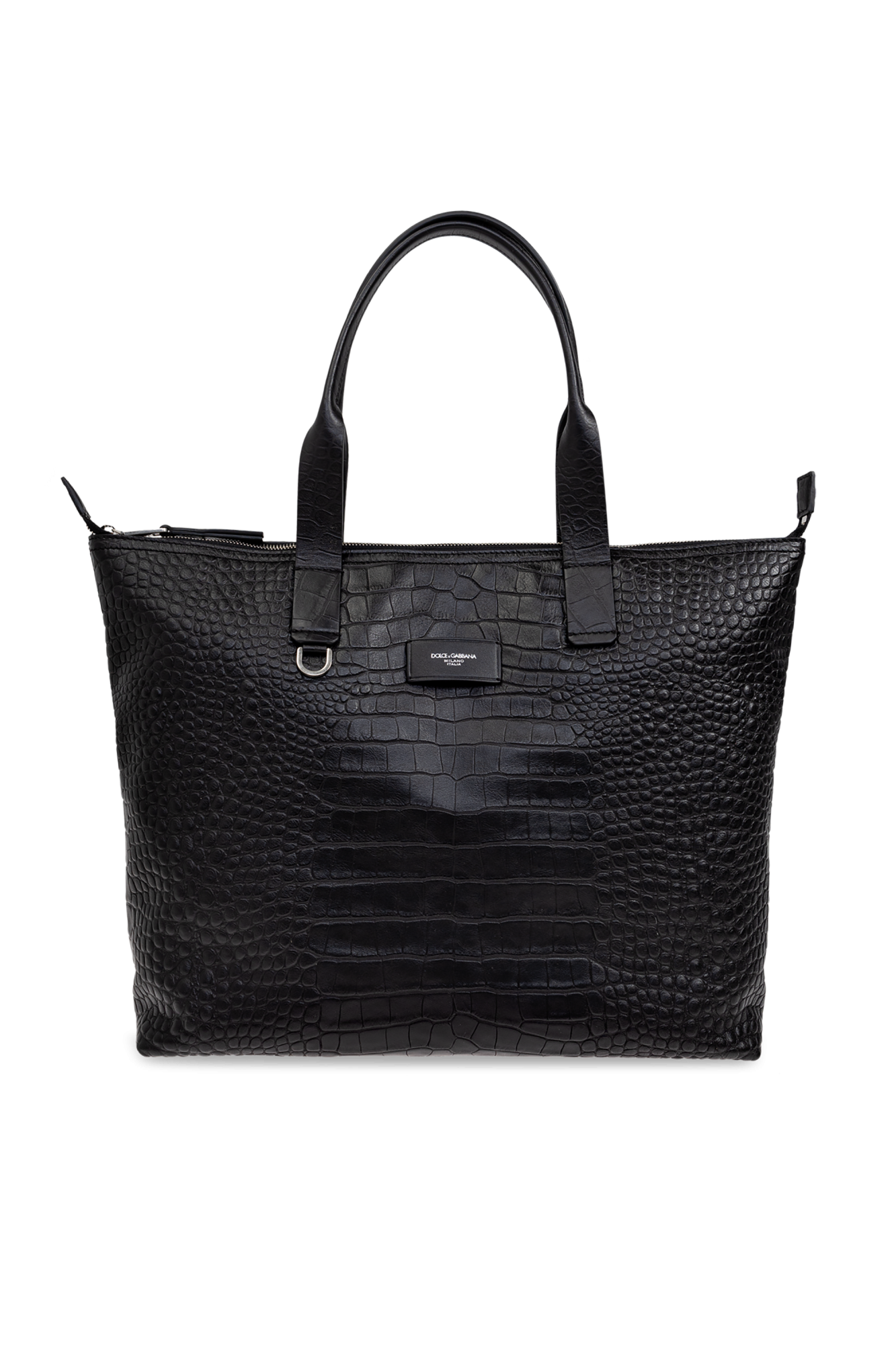 Dolce & Gabbana Skórzana Torba Typu `shopper`, Mężczyźni, Czarny