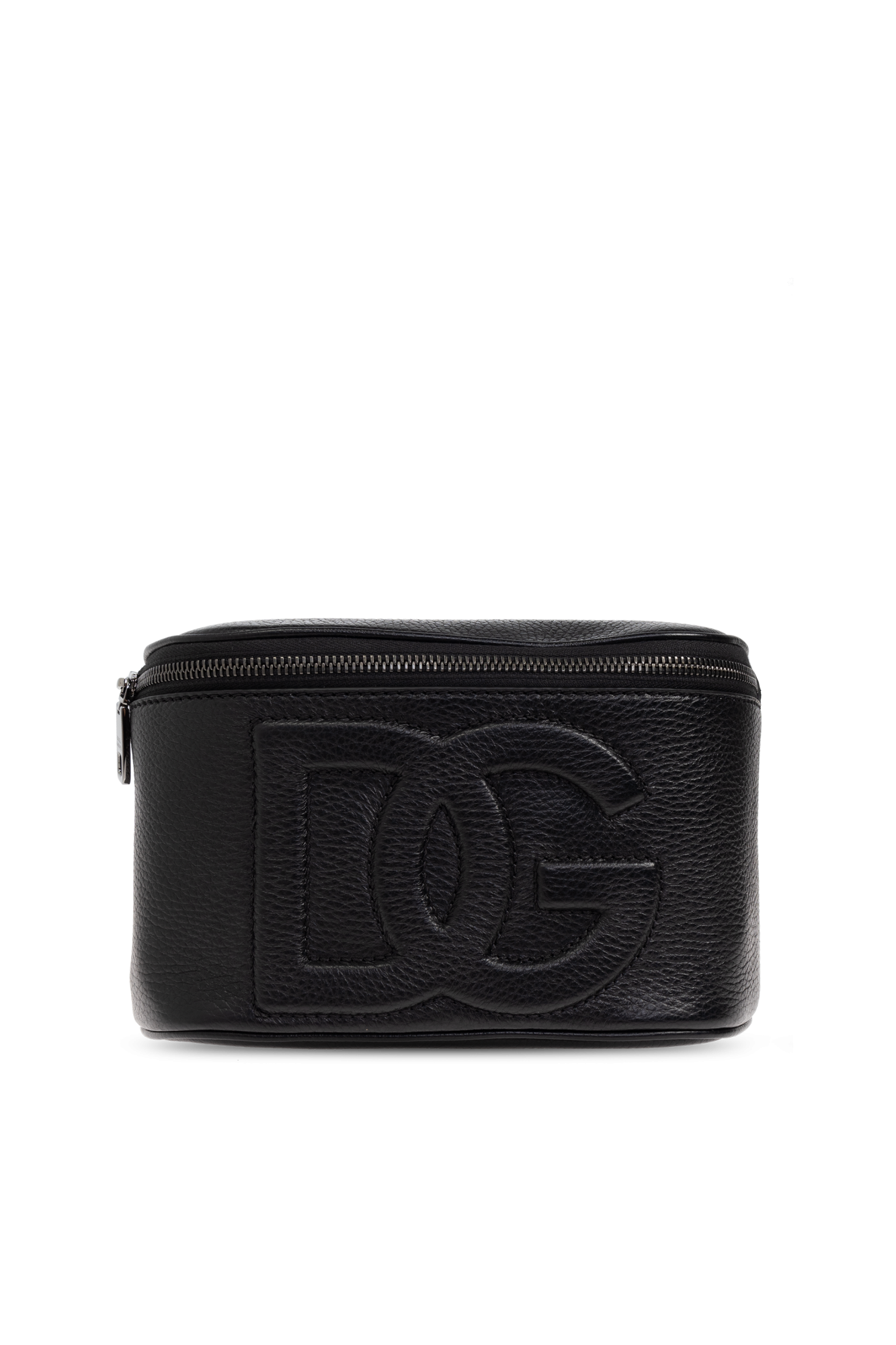 Dolce & Gabbana Skórzana Torba Na Pas, Mężczyźni, Czarny