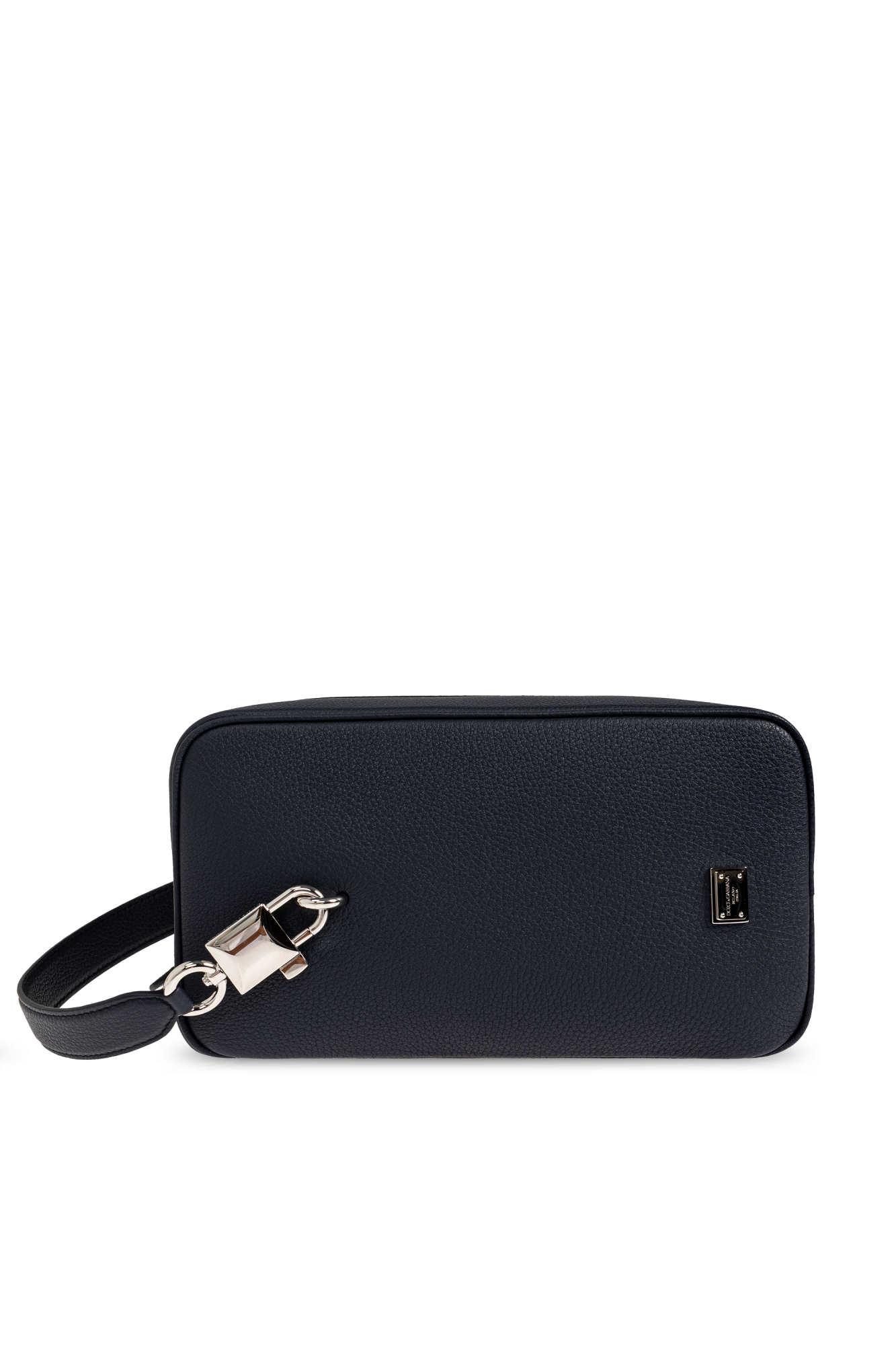 Dolce & Gabbana Skórzana Torba Do Ręki, Mężczyźni, Granatowy