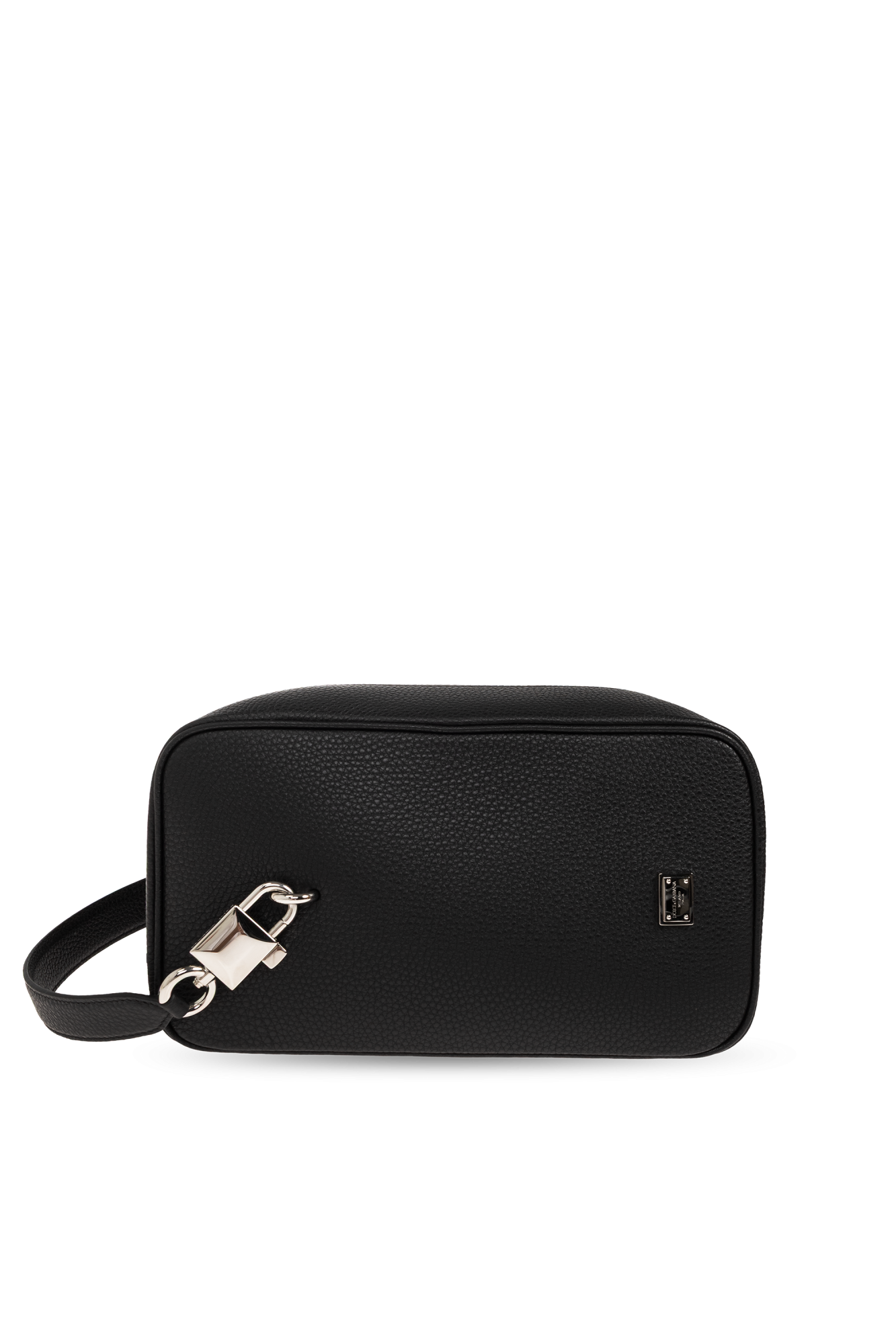 Dolce & Gabbana Skórzana Torba Do Ręki, Mężczyźni, Czarny