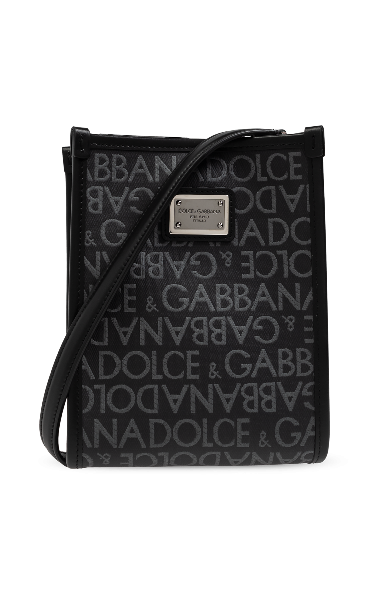 Dolce & Gabbana Torba Na Ramię Z Logo, Mężczyźni, Czarny
