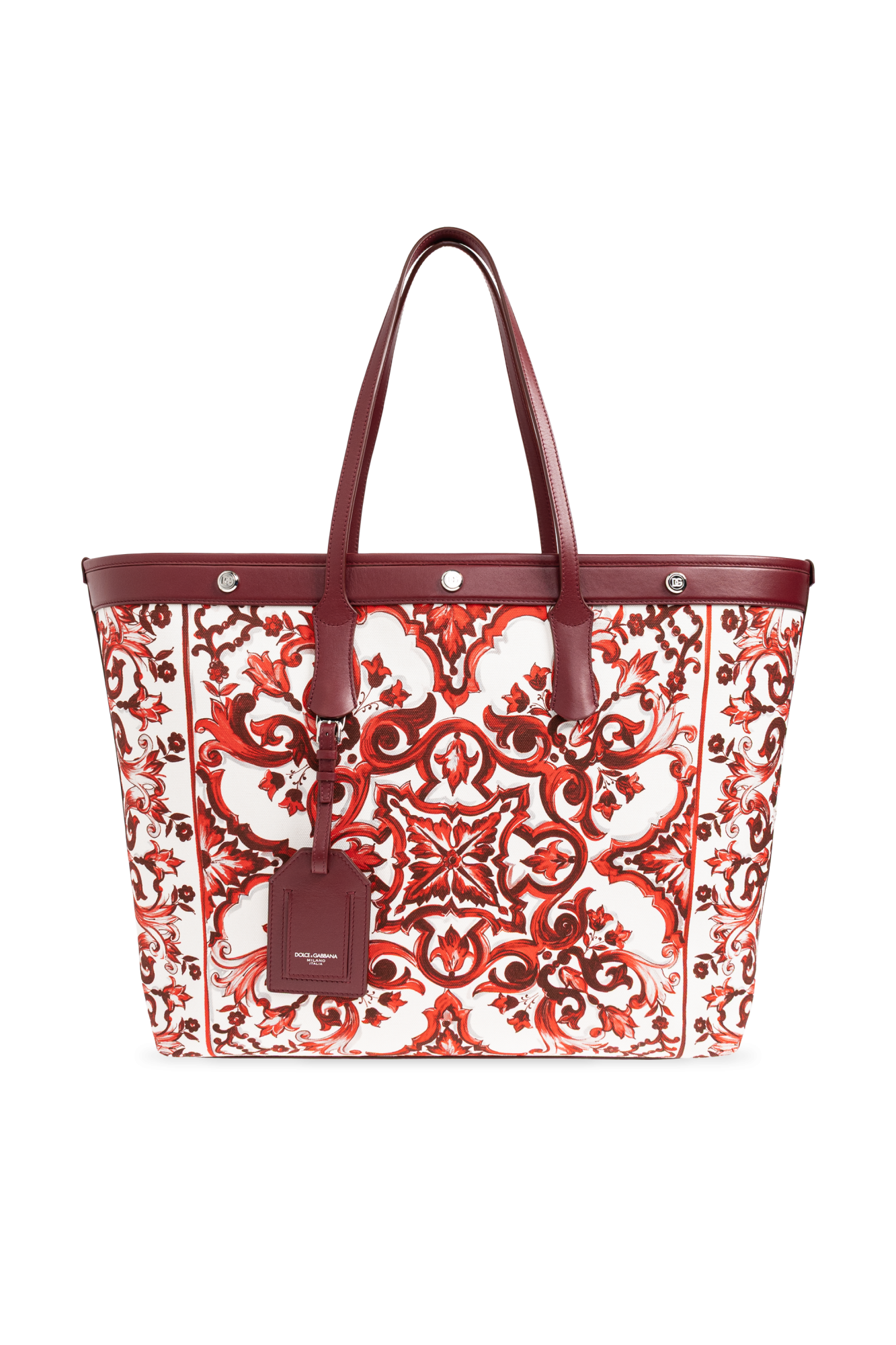 Dolce & Gabbana Torba `Atene` Ze Wzorem  `Majolica`, Mężczyźni, Czerwony