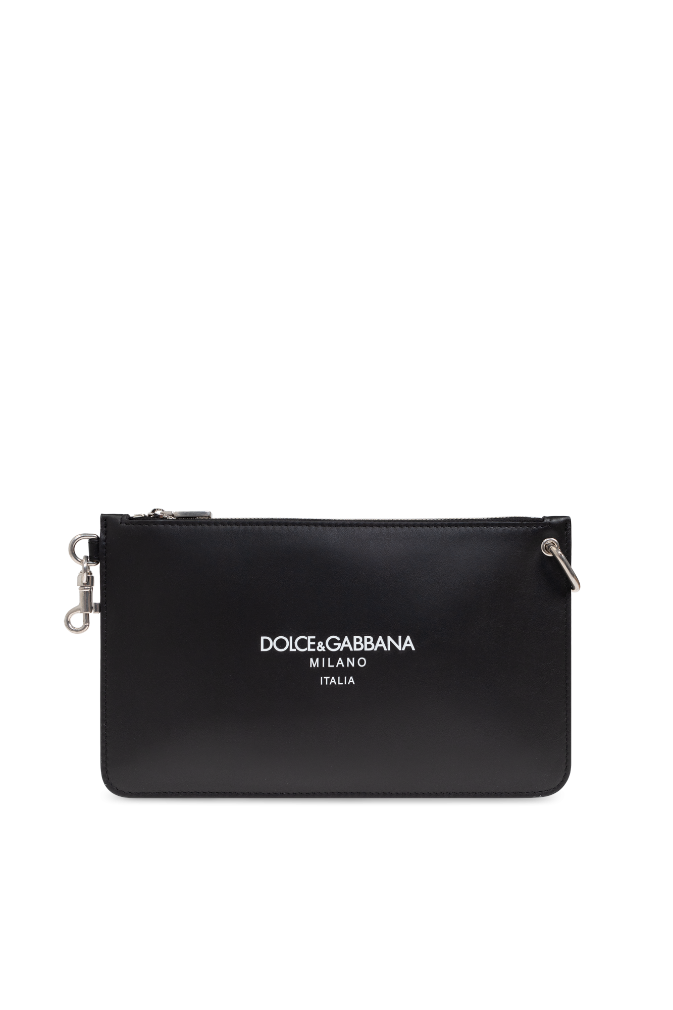 Dolce & Gabbana Skórzana Torba Na Ramię, Mężczyźni, Czarny