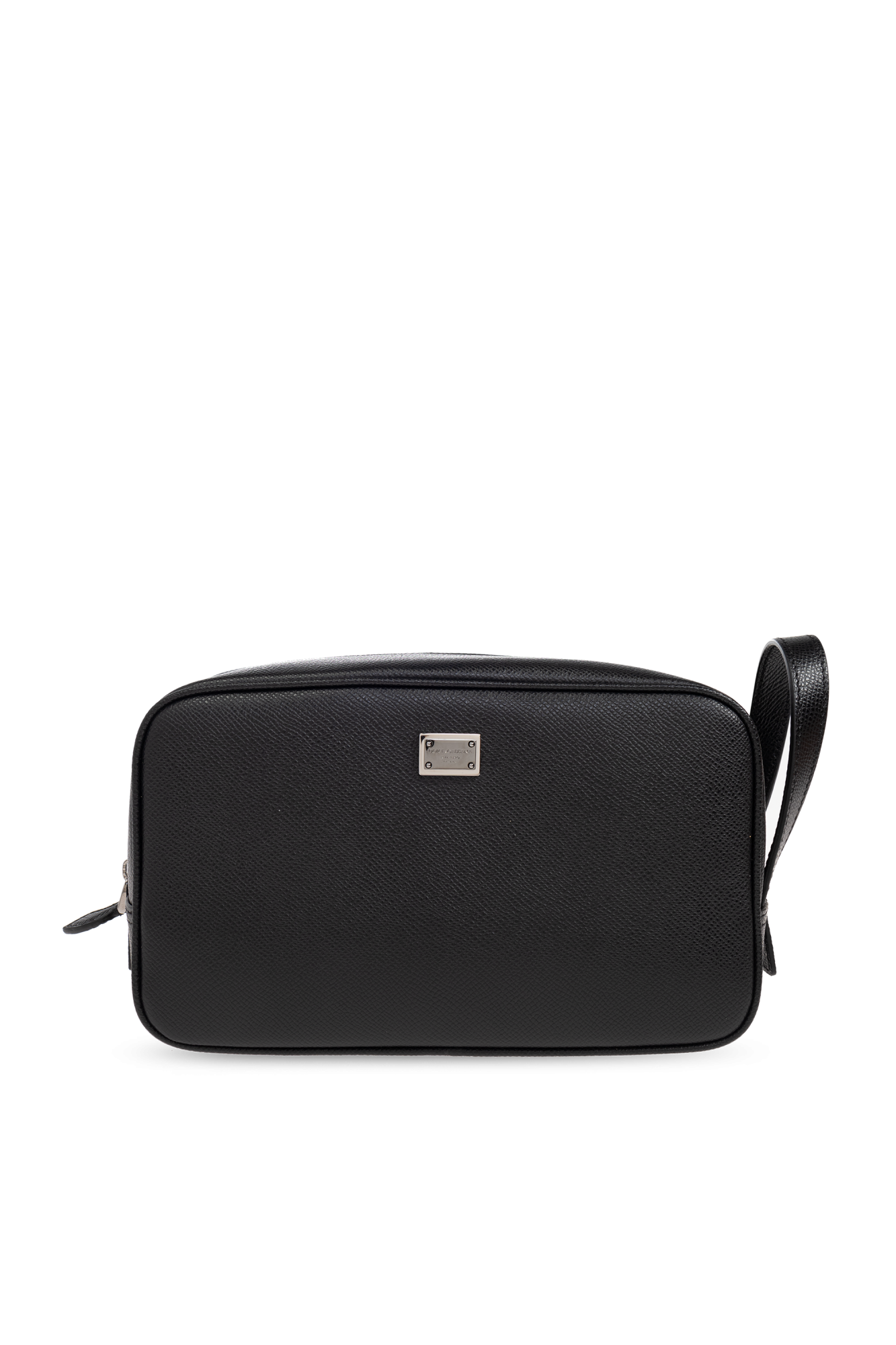 Dolce & Gabbana Skórzana Torba Do Ręki, Mężczyźni, Czarny