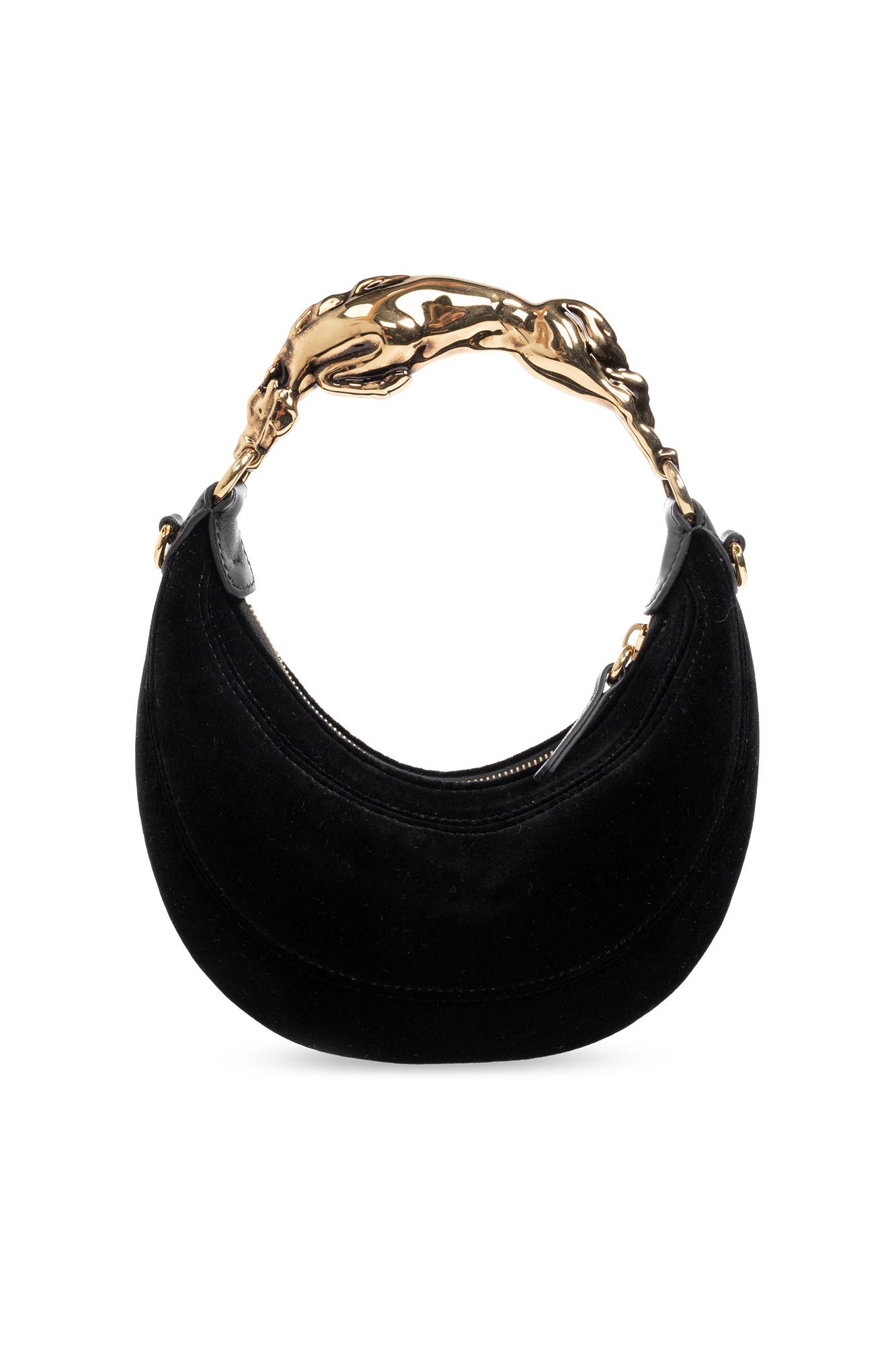 Chloé Aksamitna Torba `Horse Small`, Kobiety, Czarny