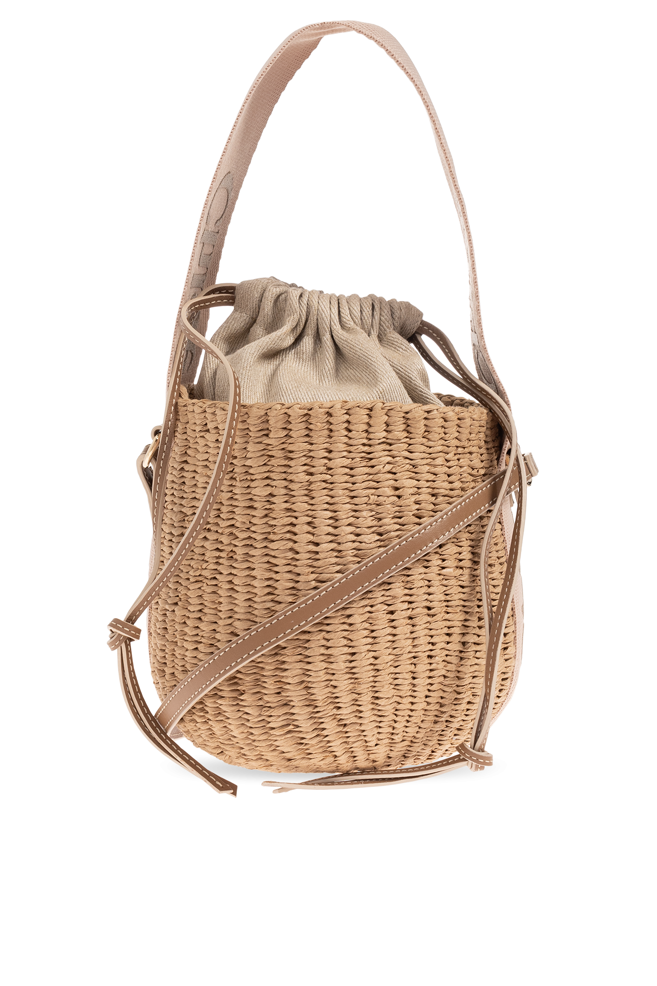 Chloé Torba Na Ramię ‘Woody Mini’ Typu ‘bucket’, Kobiety, Beżowy