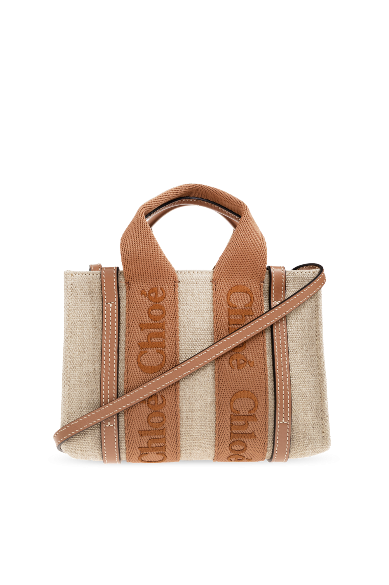 Chloé Torba Do Ręki ‘Woody Mini’, Kobiety, Brązowy