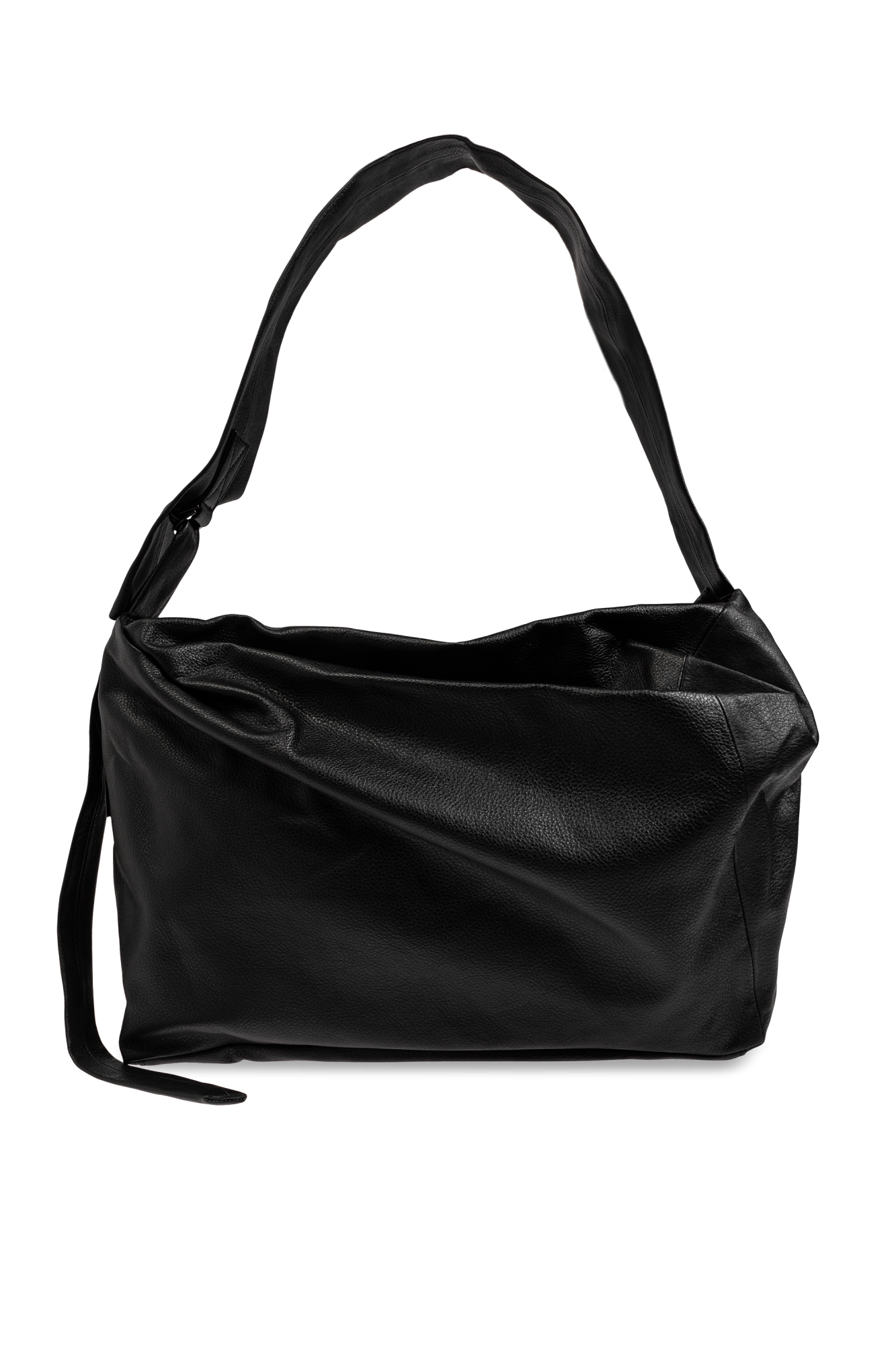 Discord Yohji Yamamoto Skórzana Torba Na Ramię, Unisex, Czarny