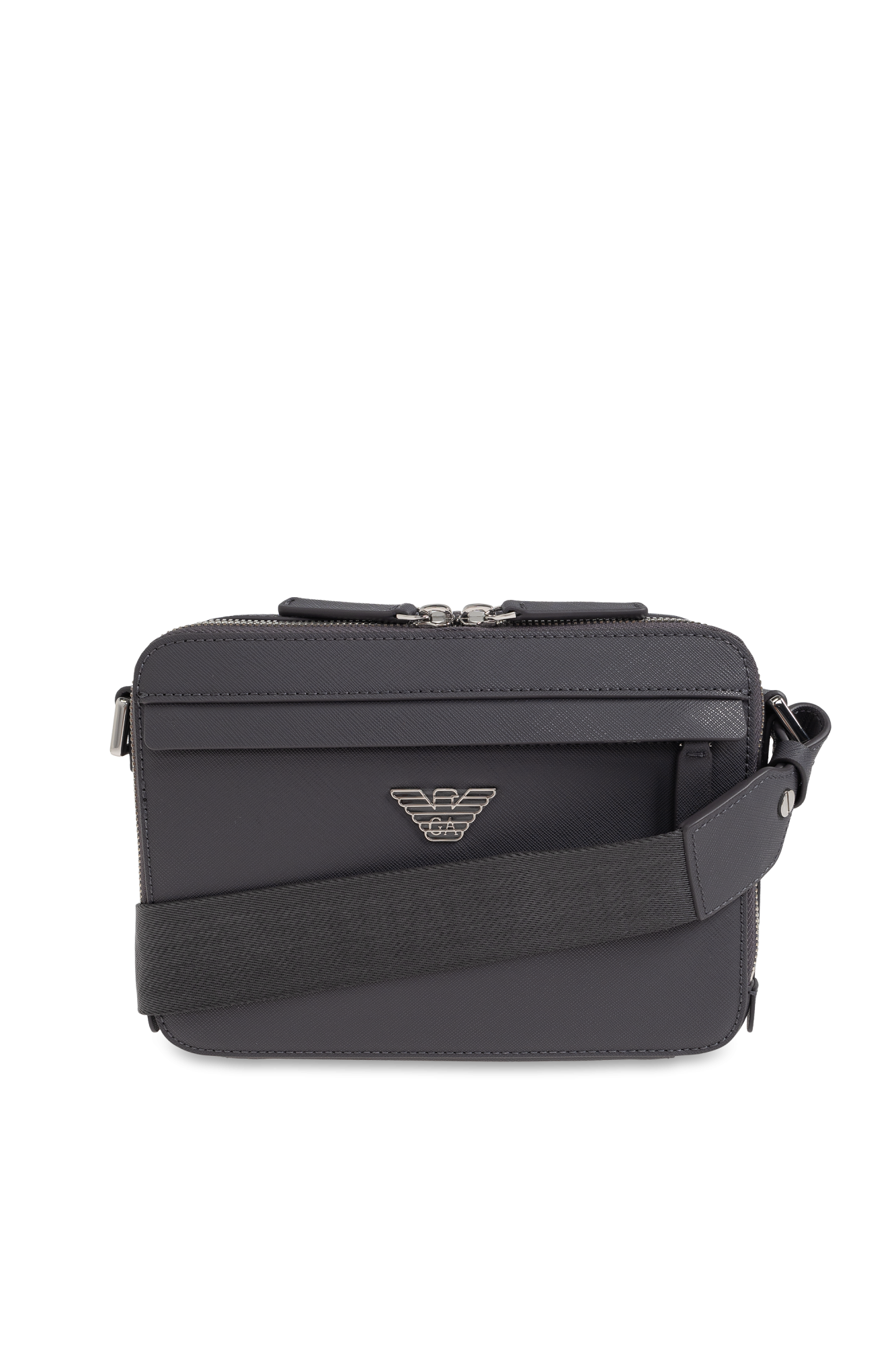 Emporio Armani Torba Z Aplikacją W Kształcie Logo, Mężczyźni, Szary