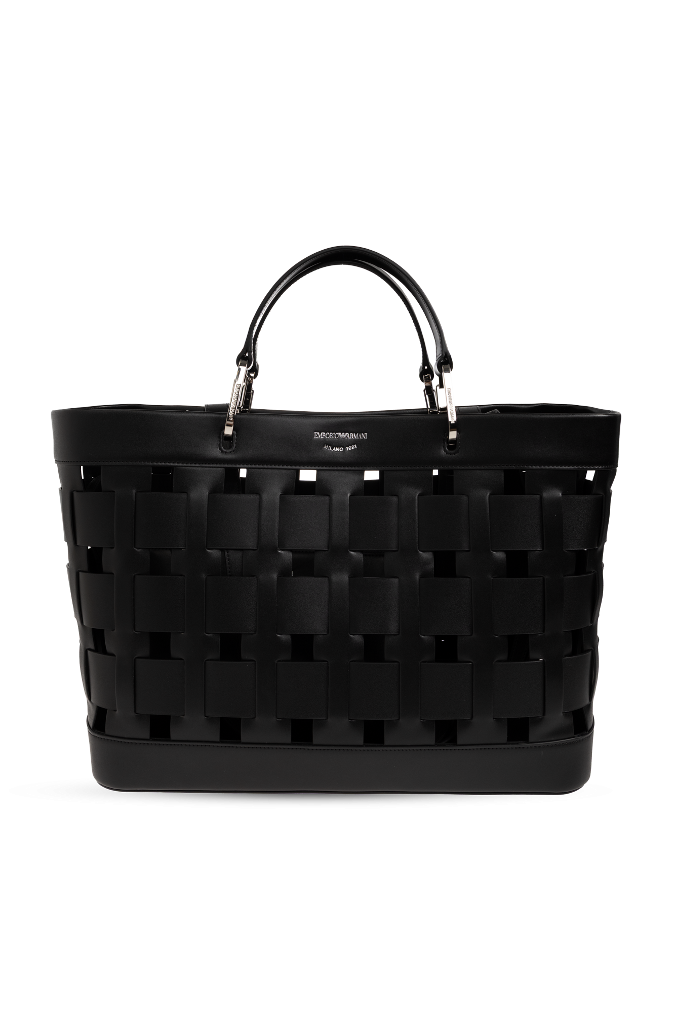 Emporio Armani Torba Z Nadrukowanym Logo, Kobiety, Czarny