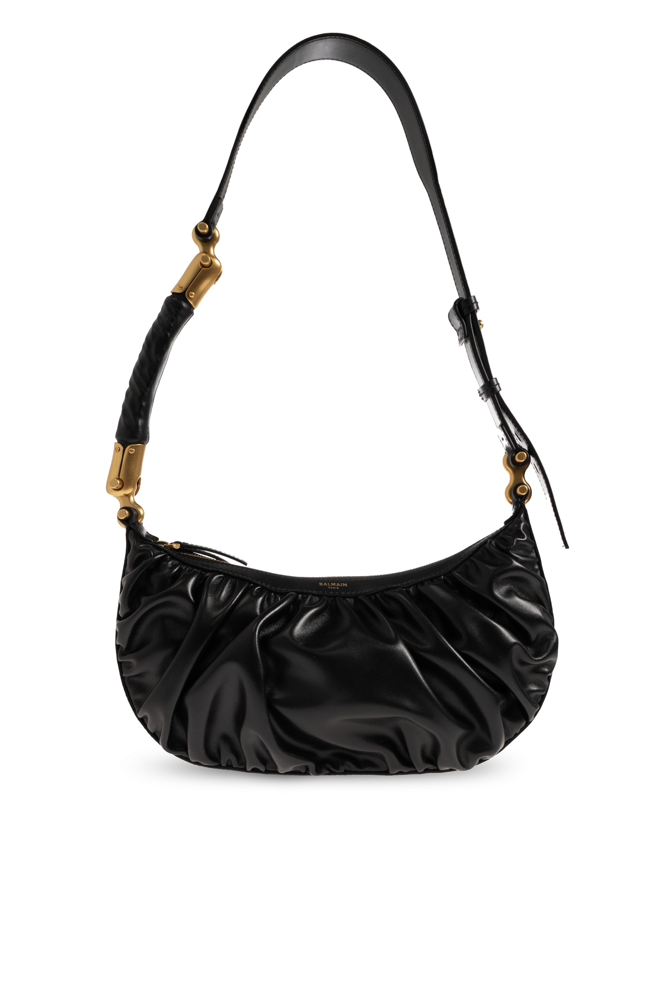 Balmain Torba Na Ramię `Ébne` Typu `hobo`, Kobiety, Czarny