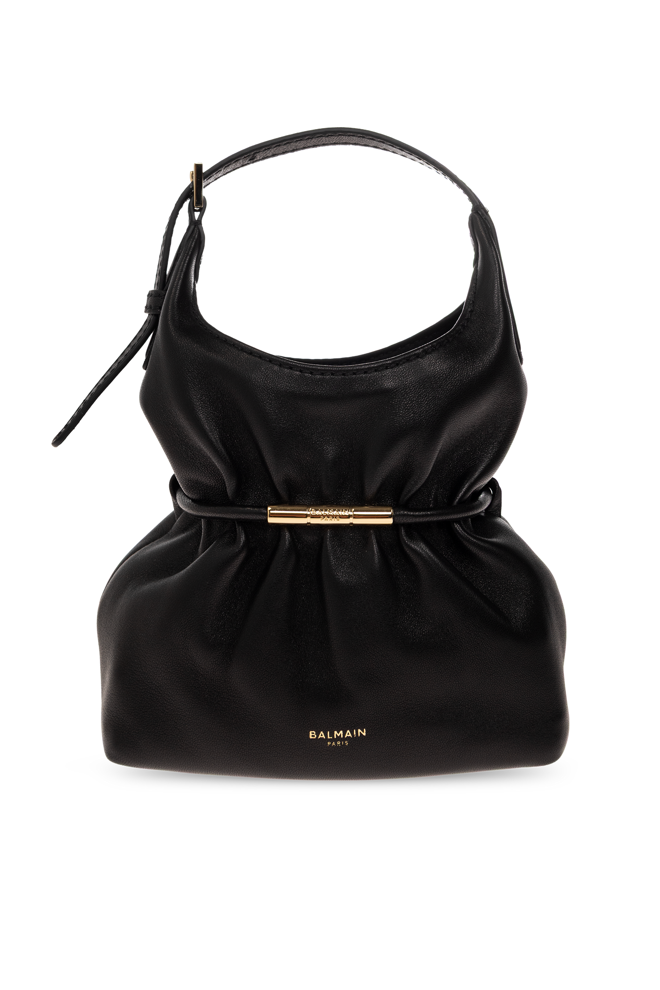 Balmain Skórzana Torba ‘Sphynx Mini’ Z Logo, Kobiety, Czarny