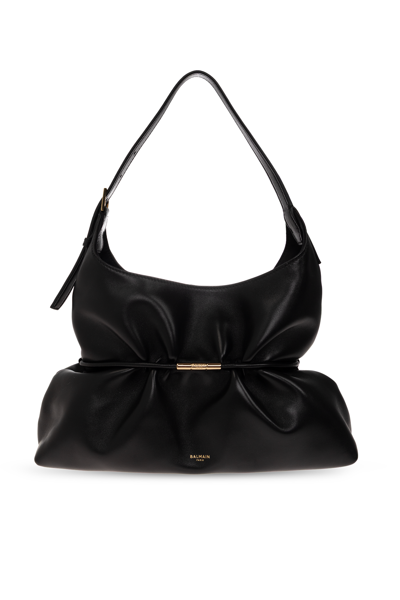 Balmain Skórzana Torba ‘Sphynx Medium’ Z Logo, Kobiety, Czarny