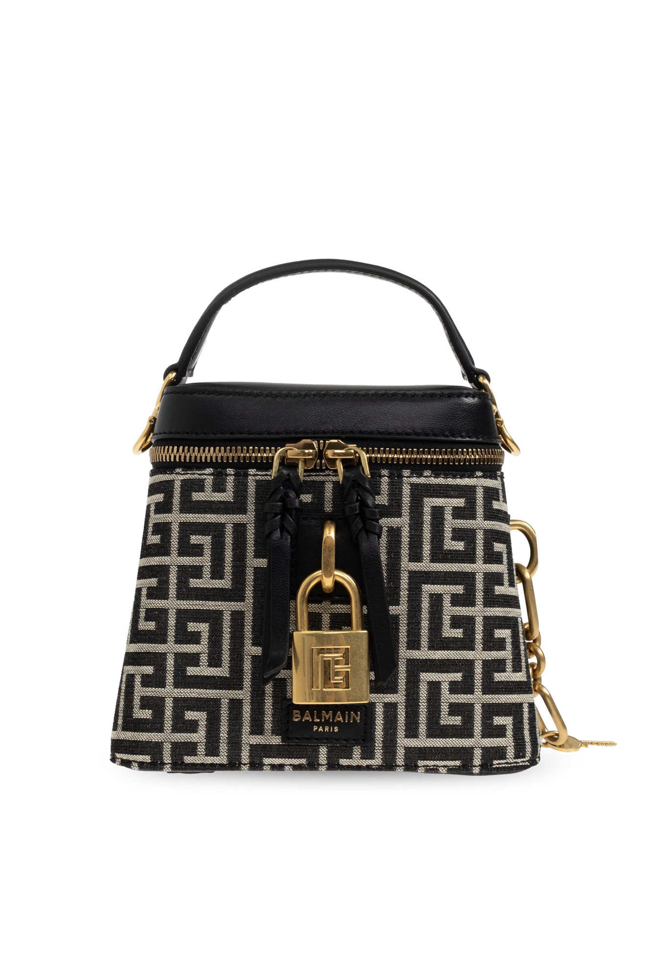 Balmain Torba Z Monogramem, Kobiety, Czarny