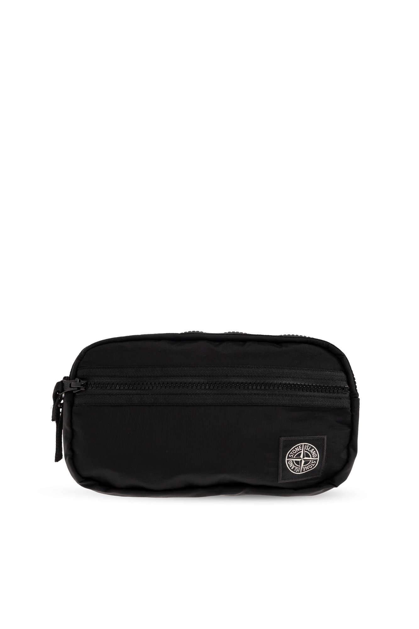 Stone Island Torba Na Pas Z Logo, Mężczyźni, Czarny
