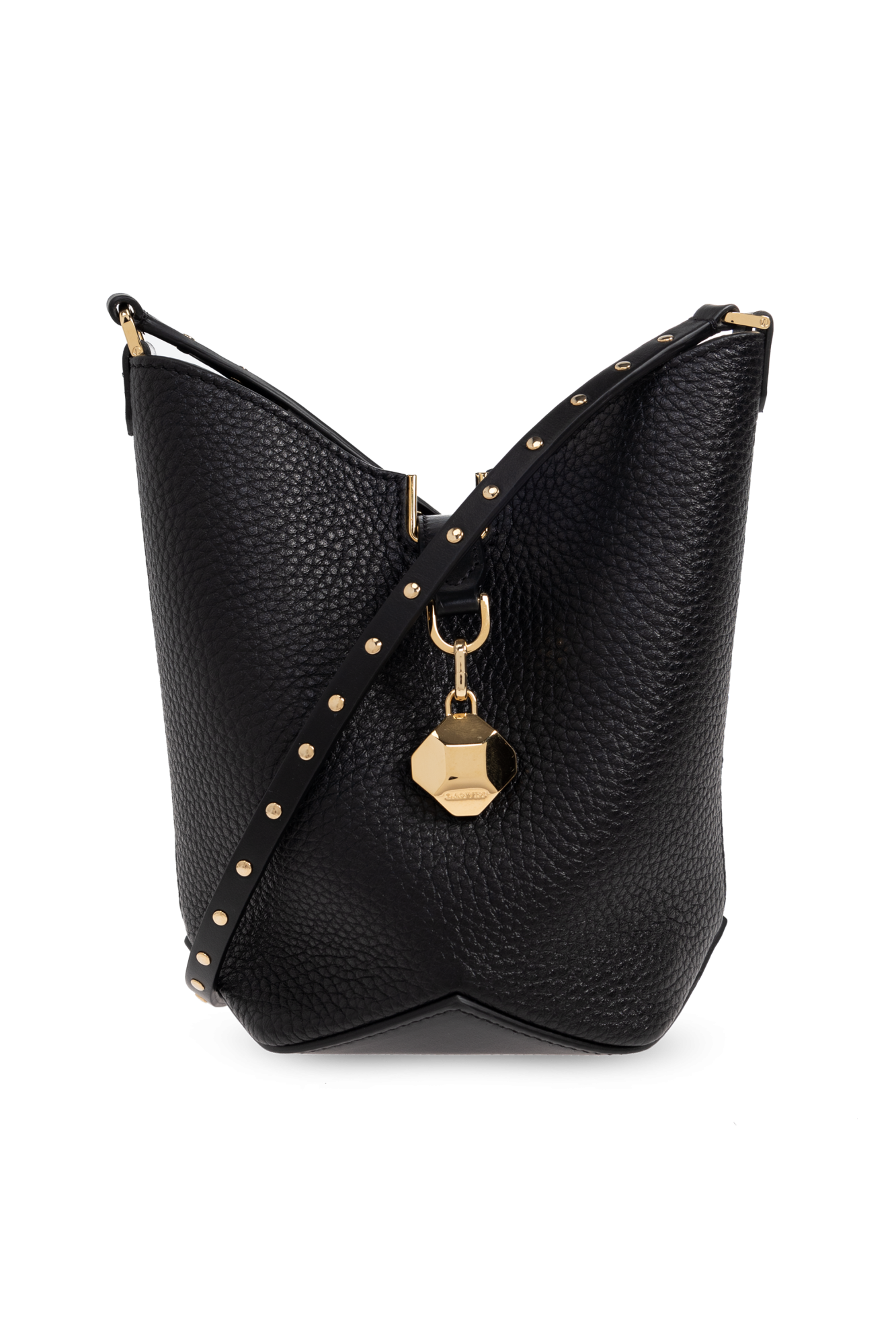 Lanvin Skórzana Torba Na Ramię, Kobiety, Czarny