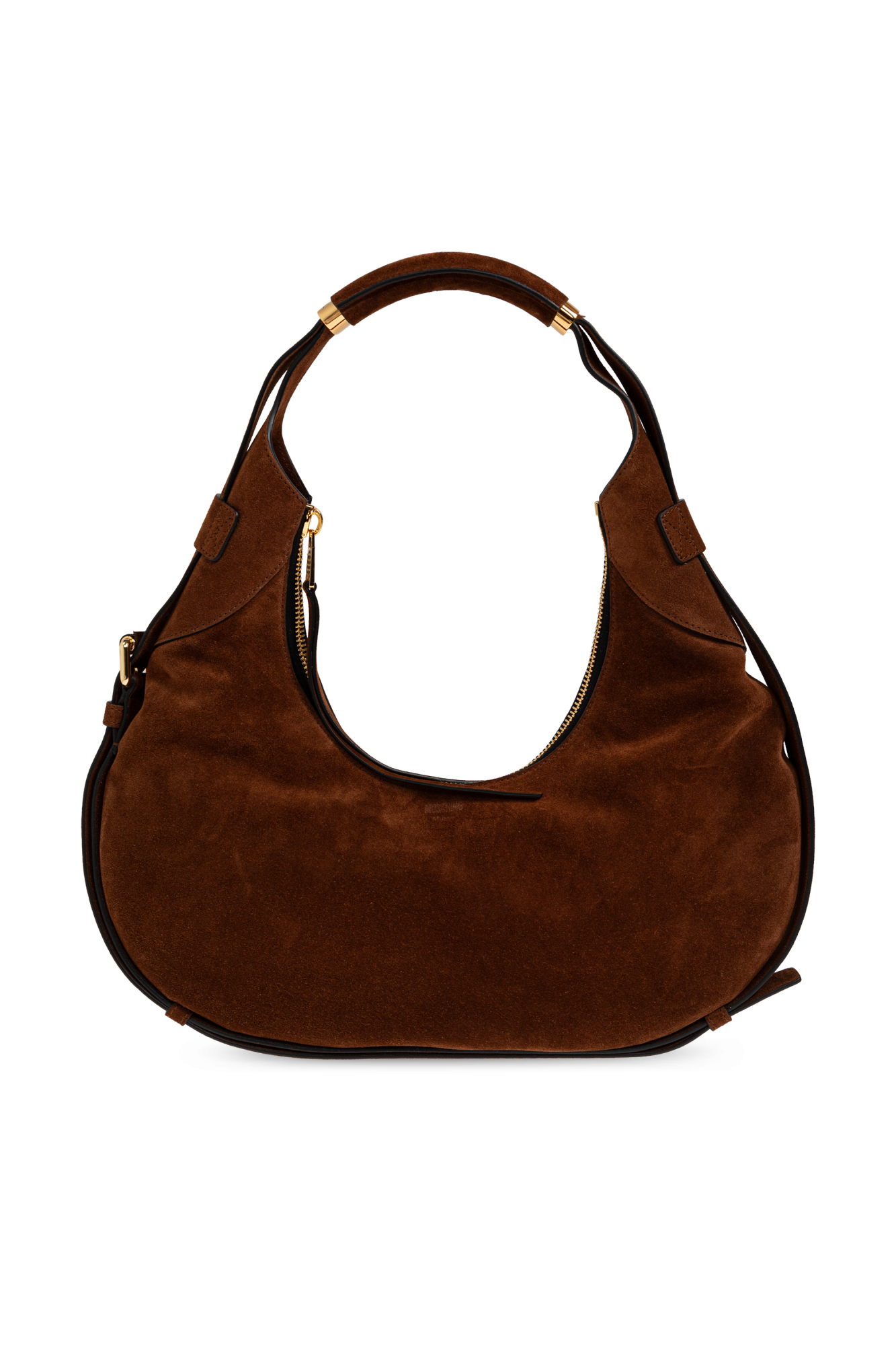 Moschino Zamszowa Torba, Kobiety, Brązowy