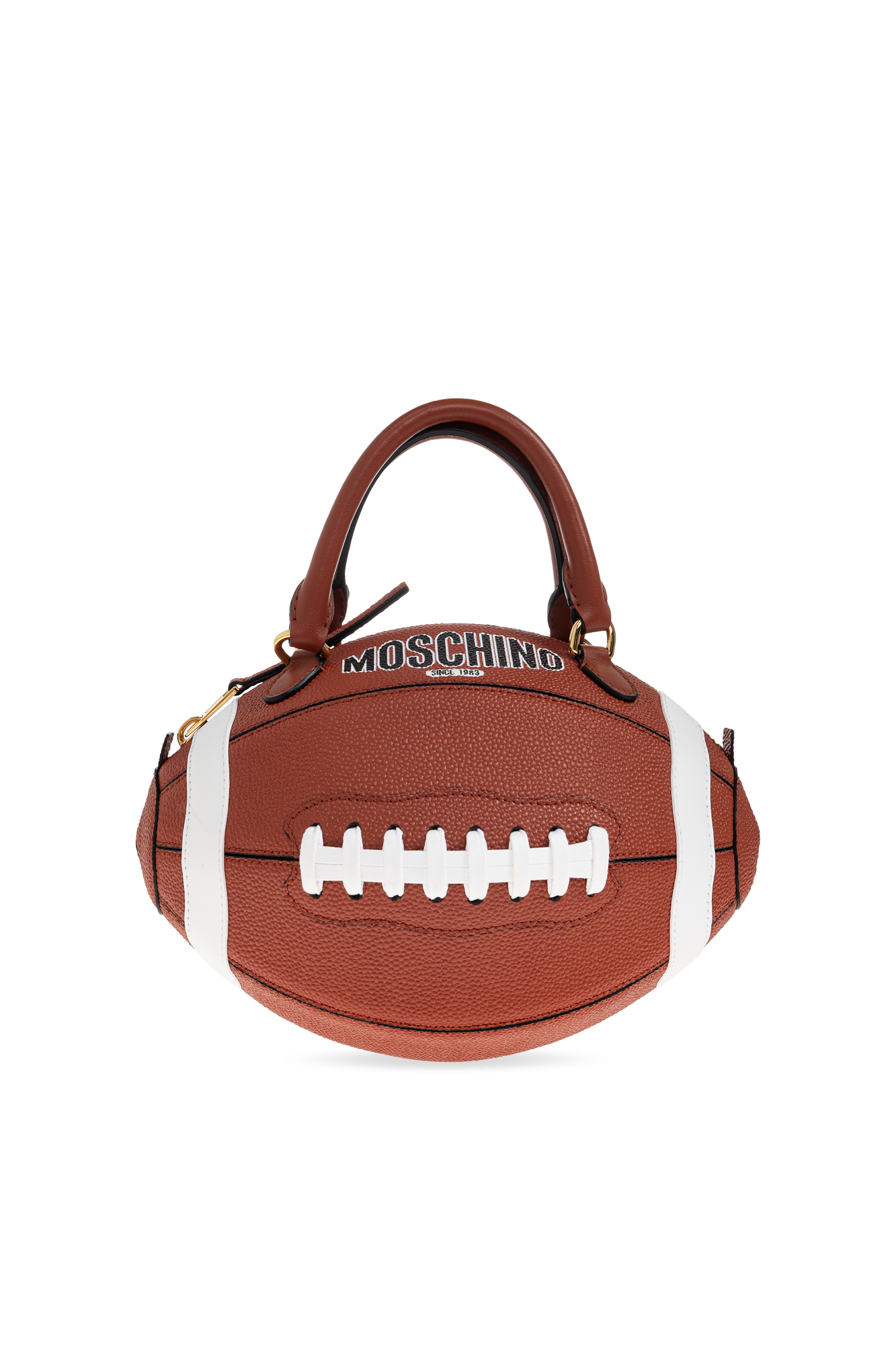 Moschino Torba Do Ręki Z Motywem Piłki Do Rugby, Kobiety, Brązowy