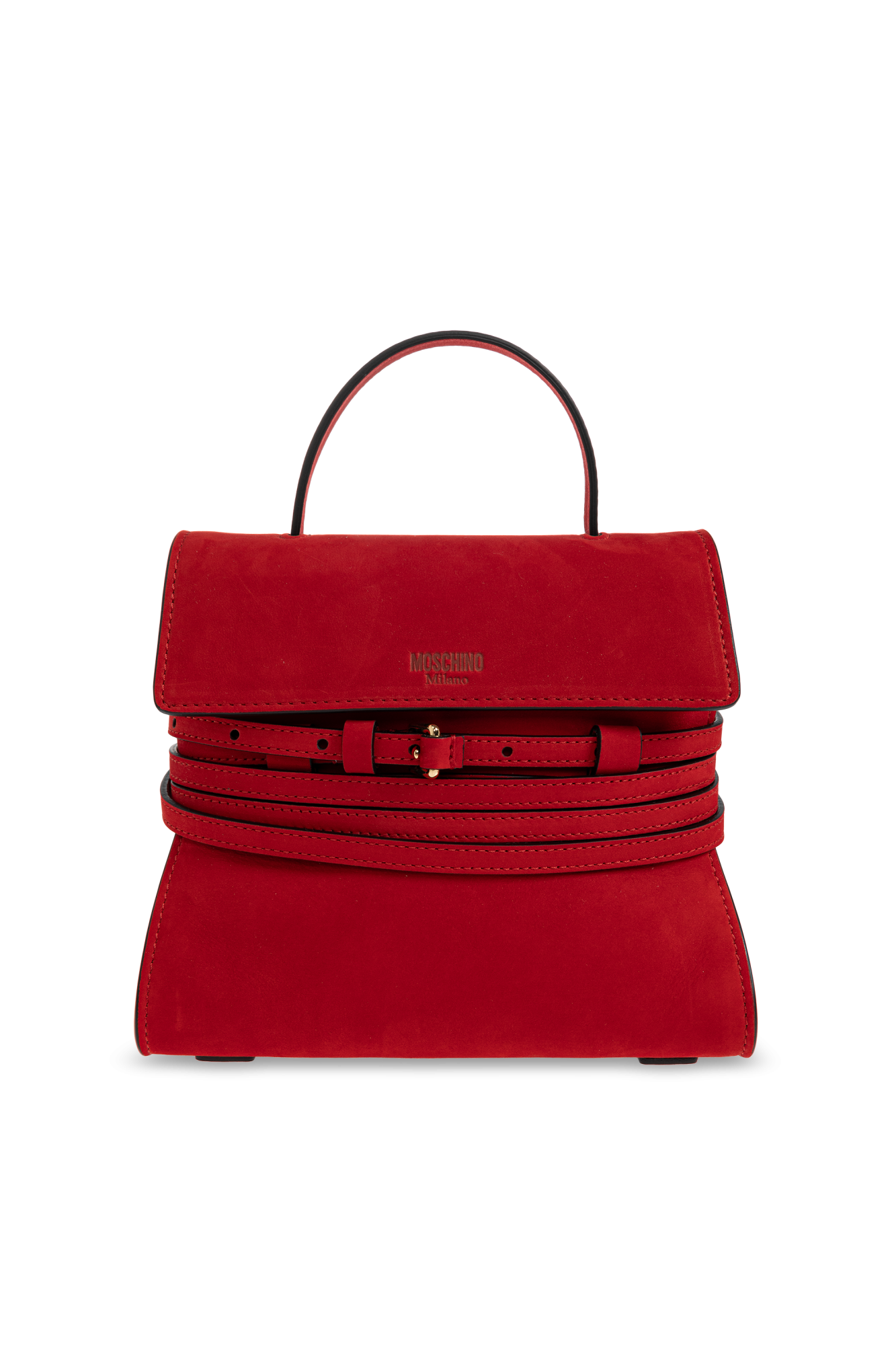Moschino Zamszowa Torba `Tie Me`, Kobiety, Czerwony