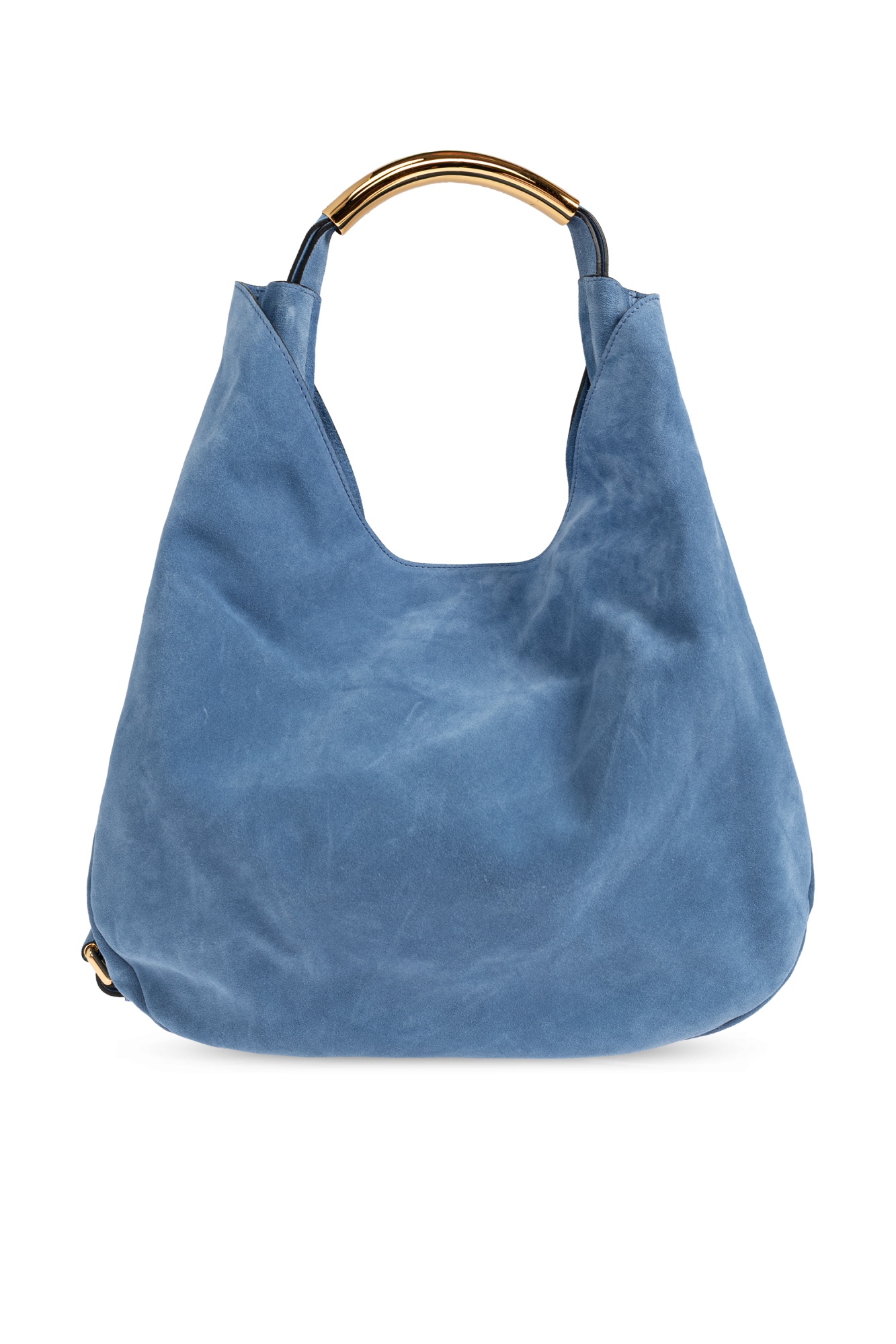 Moschino Zamszowa Torba `Handle Me`, Kobiety, Niebieski