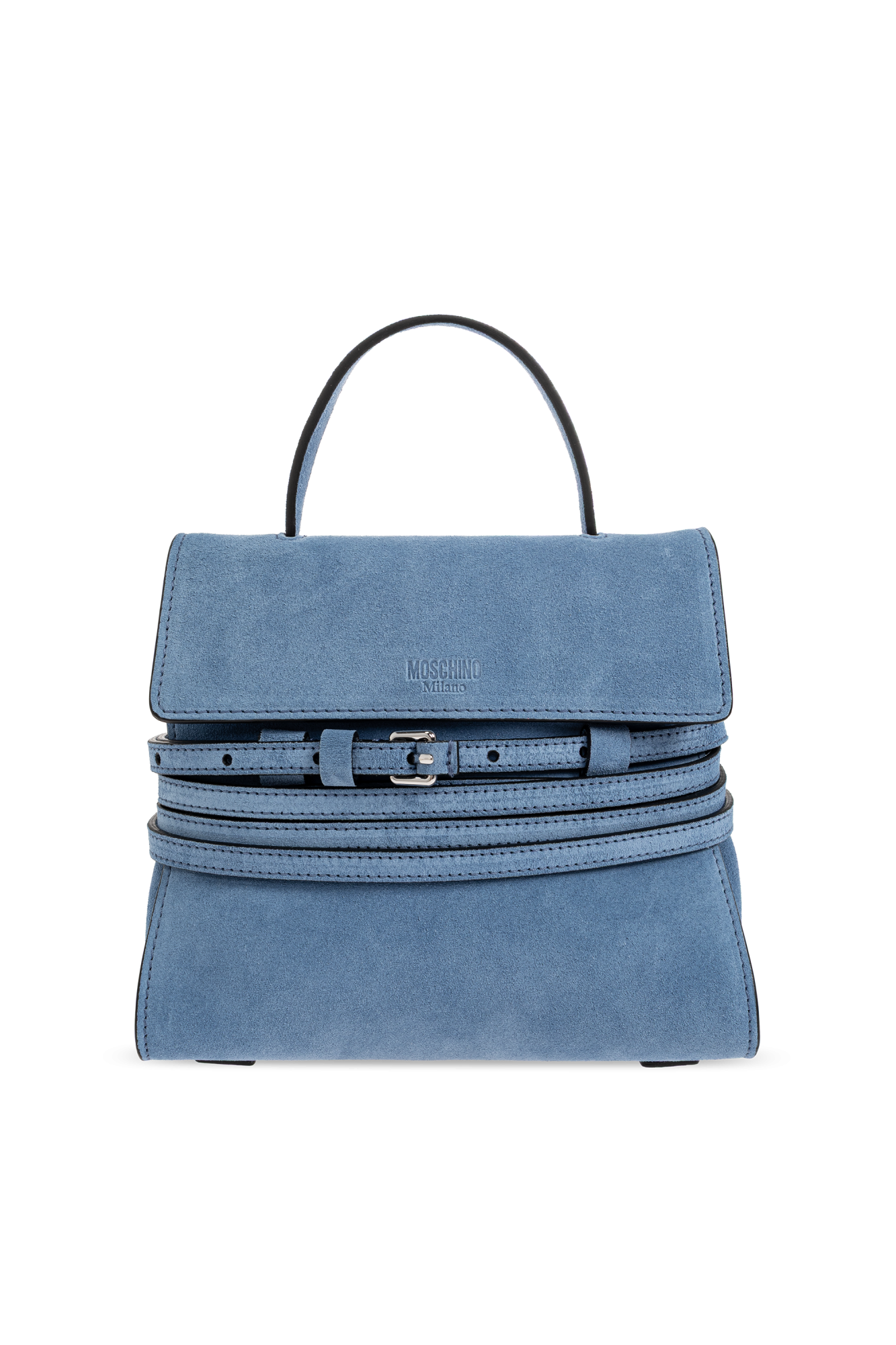 Moschino Zamszowa Torba `Tie Me`, Kobiety, Niebieski