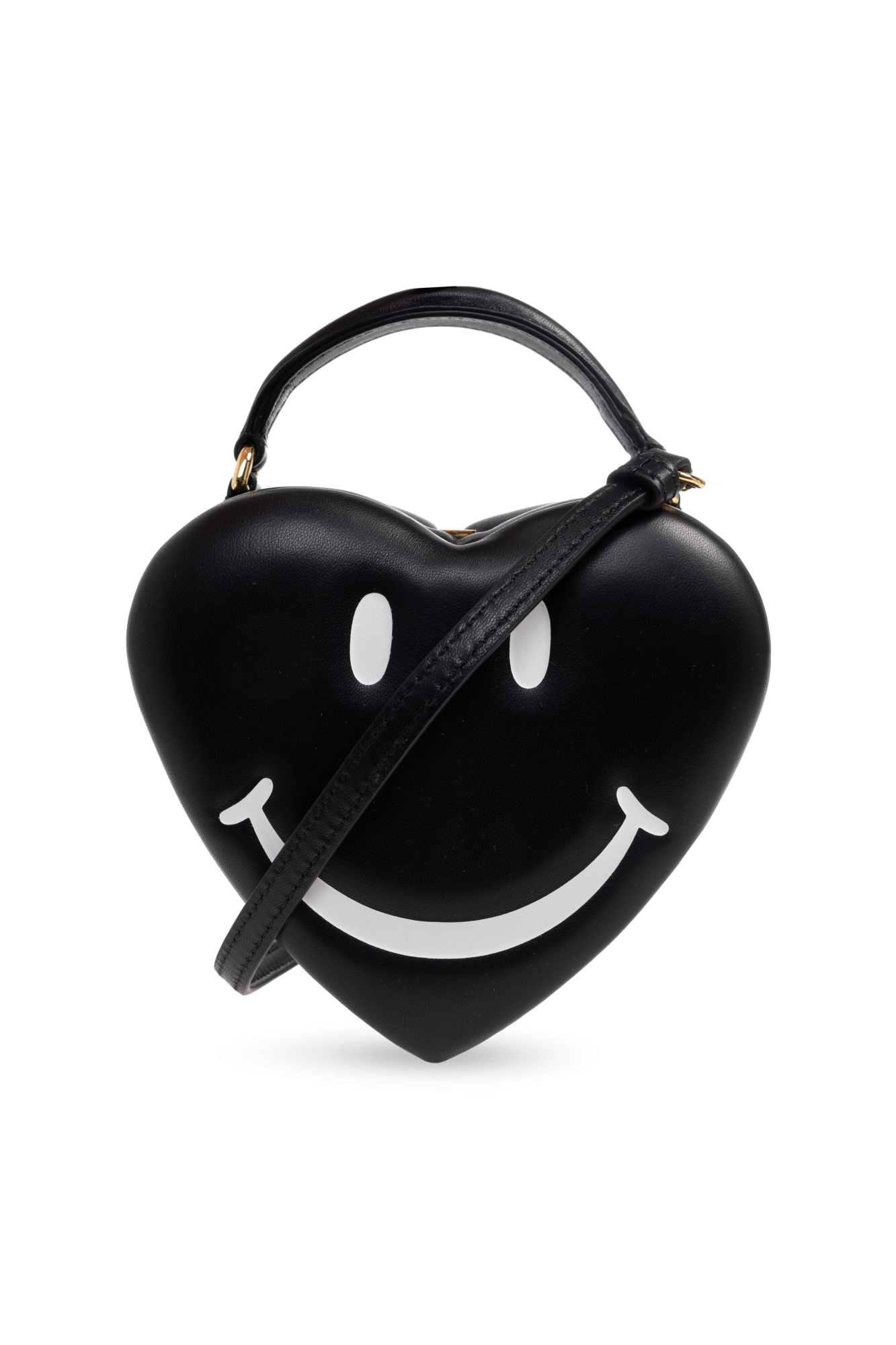 Moschino Torba Do Ręki W Kształcie Serca, Kobiety, Czarny