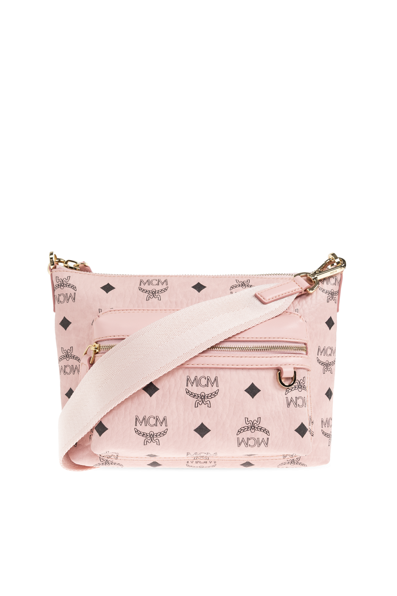 MCM Torba Na Ramię Z Monogramem, Mężczyźni, Różowy