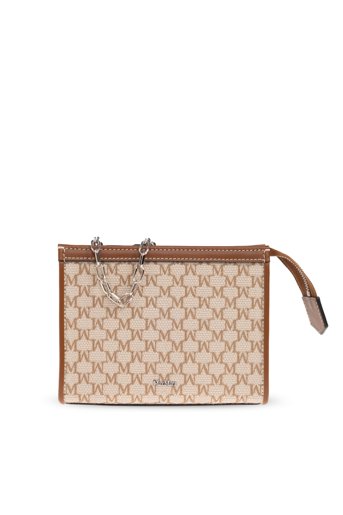 Max Mara Saszetka Z  Monogramem, Kobiety, Beżowy