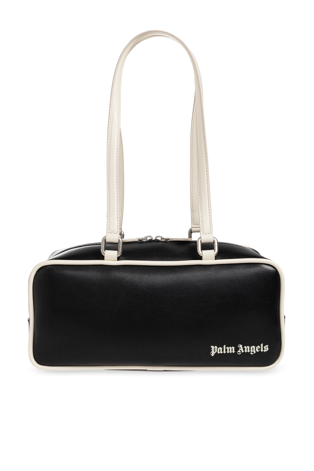 Palm Angels Skórzana Torba Z Logo, Kobiety, Czarny
