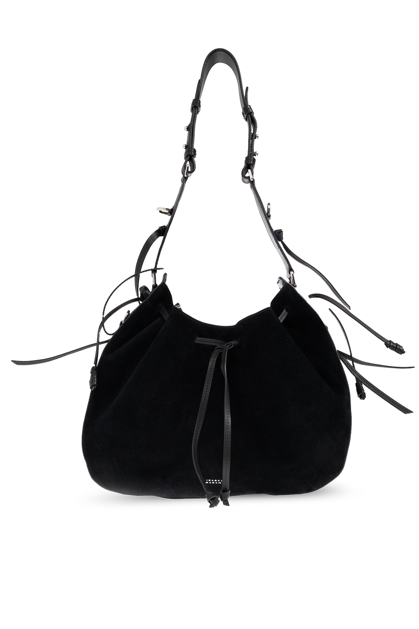 Isabel Marant Zamszowa Torba Na Ramię  ‘Bolton Hobo’, Kobiety, Czarny