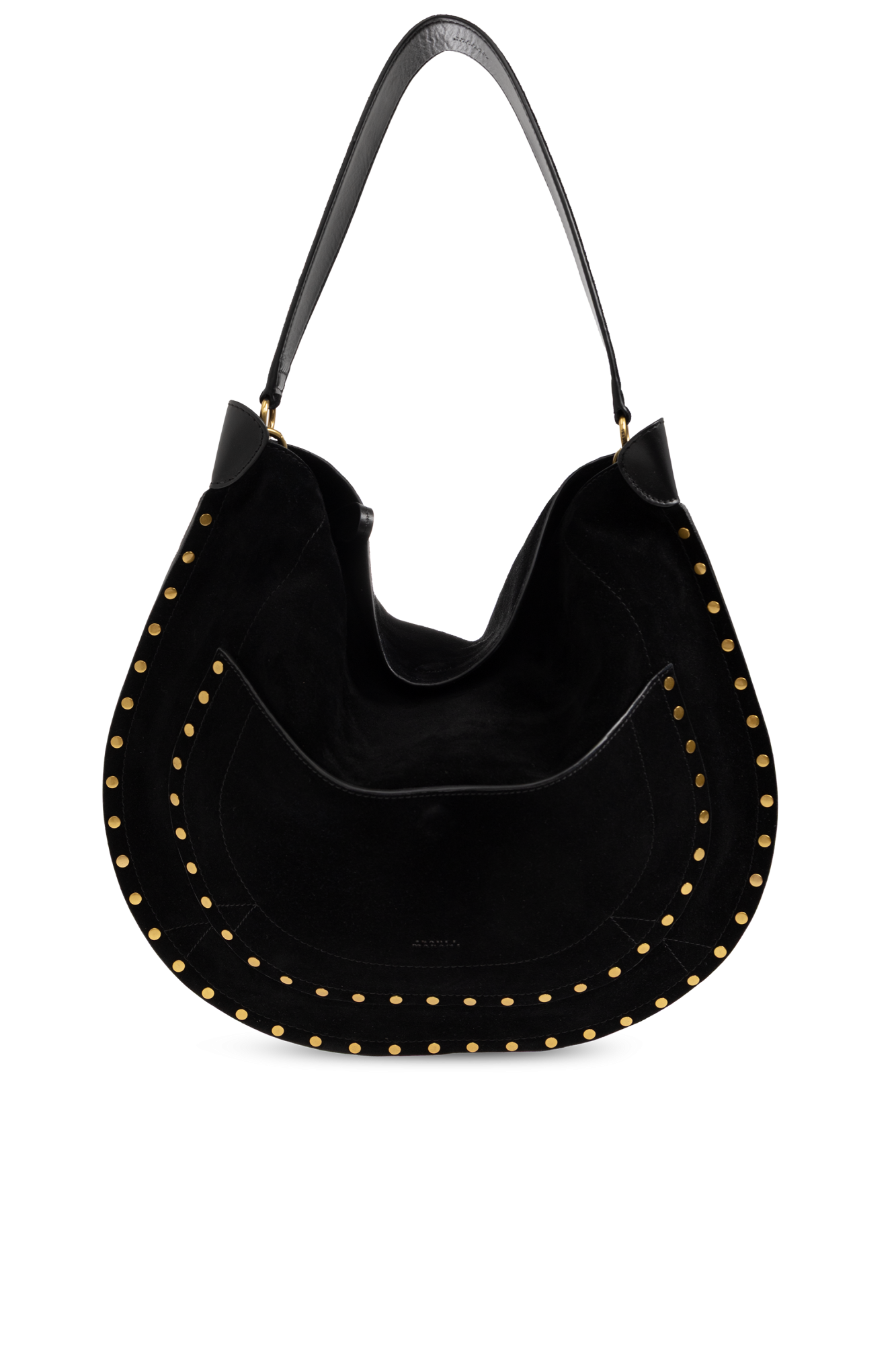 Isabel Marant Zamszowa Torba `Hobo`, Kobiety, Czarny