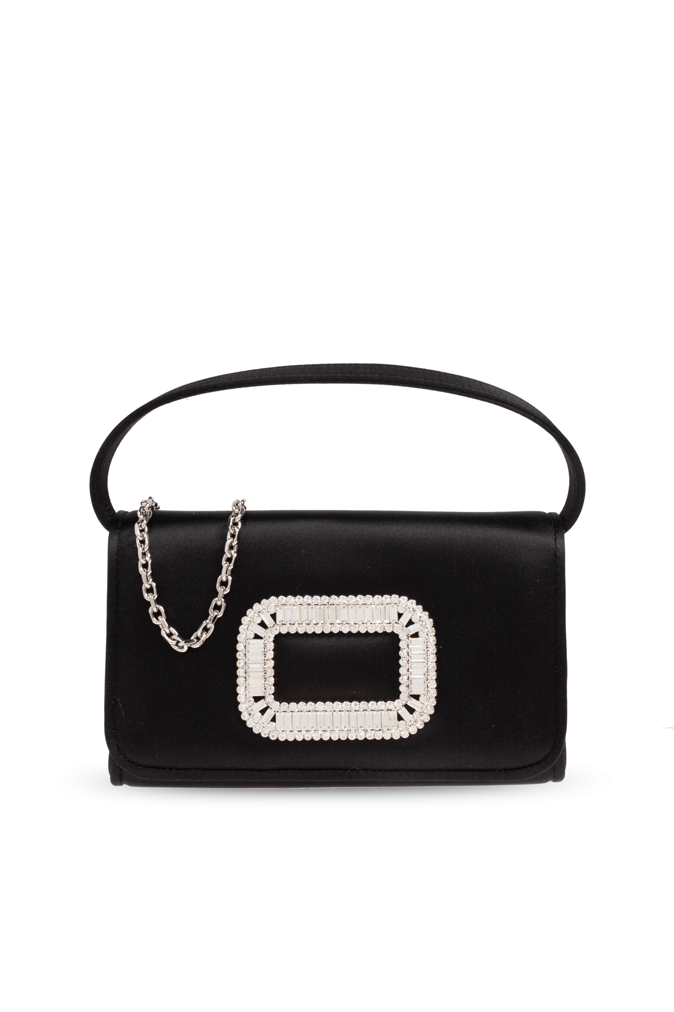 Roger Vivier Satynowa Torba, Kobiety, Czarny