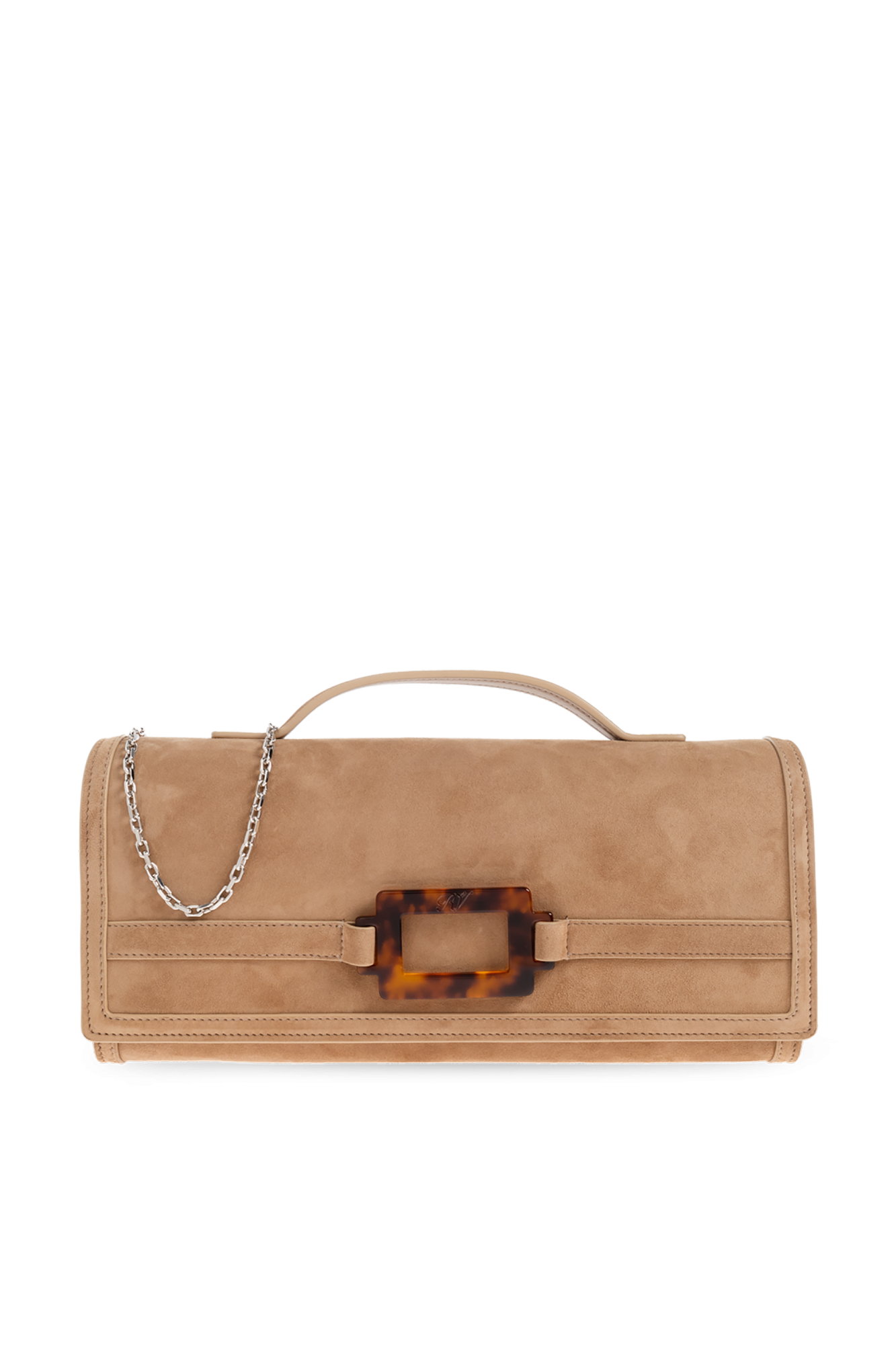 Roger Vivier Zamszowa Kopertówka, Kobiety, Brązowy