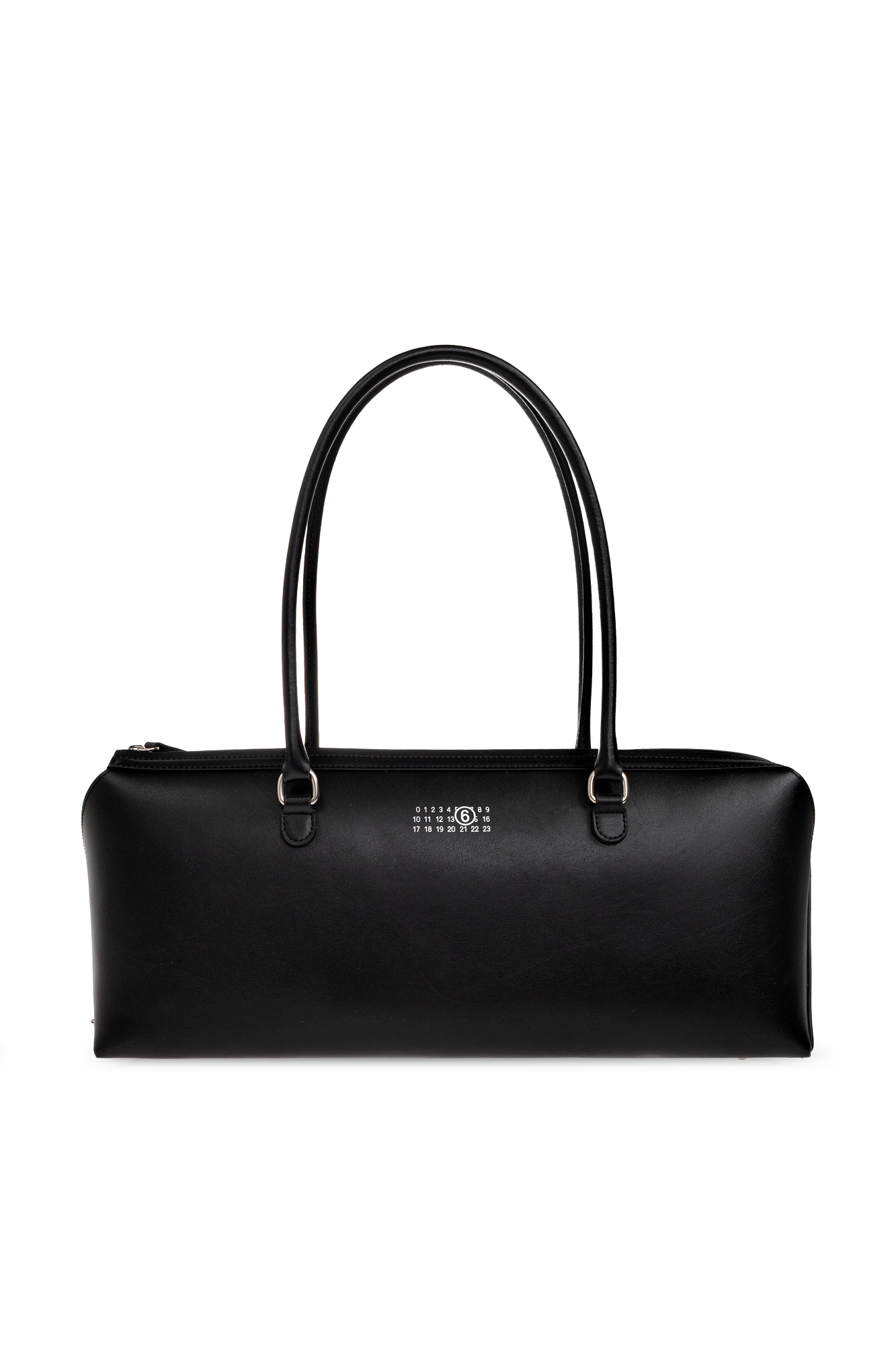 MM6 Maison Margiela Skórzana Torba Z Logo, Mężczyźni, Czarny