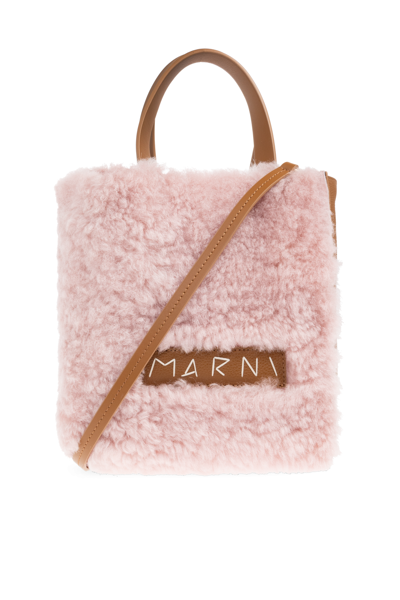 Marni Futrzana Torba Do Ręki, Kobiety, Różowy