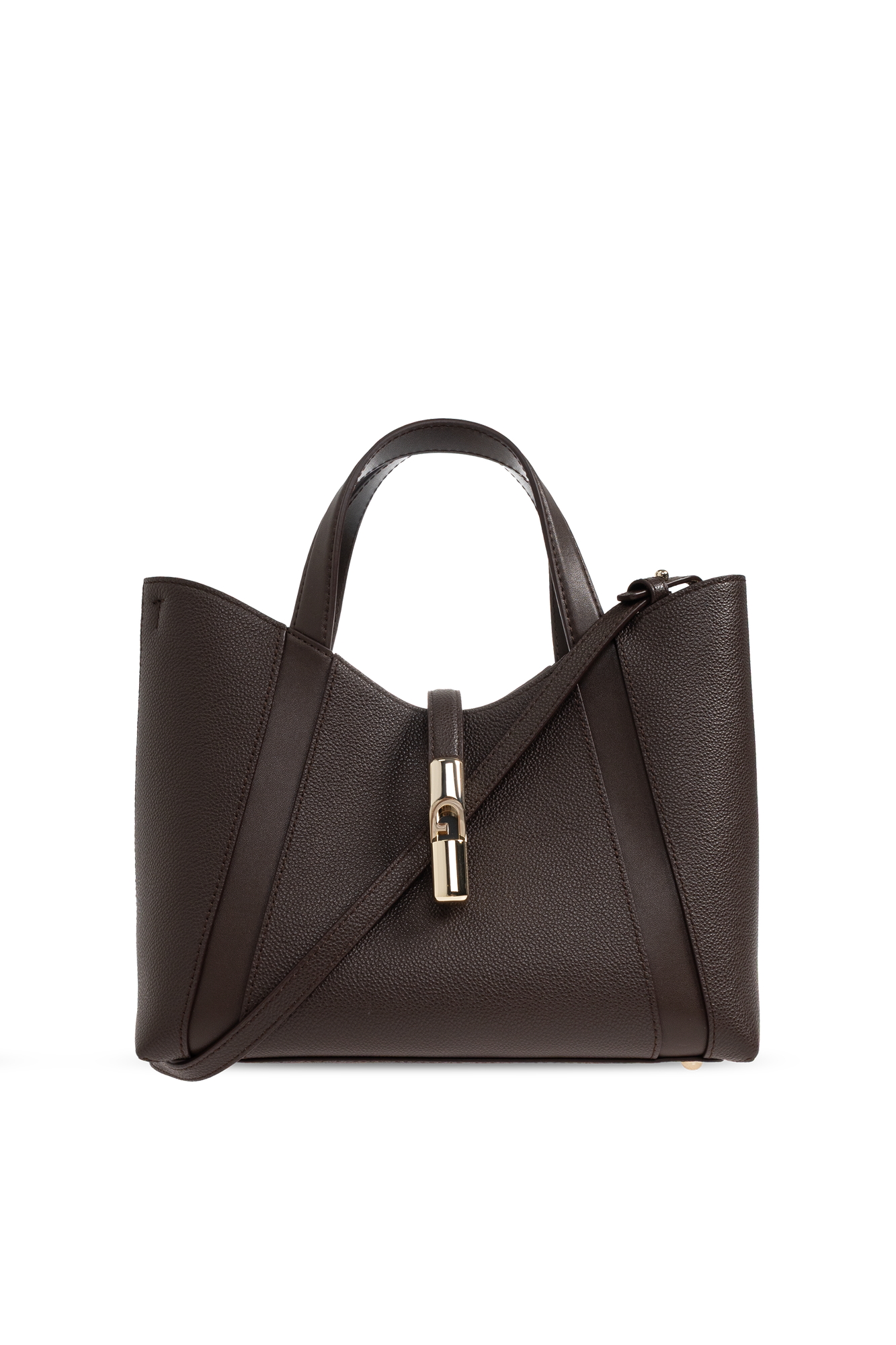 Furla Skórzana Torba ‘Goccia S’, Kobiety, Brązowy