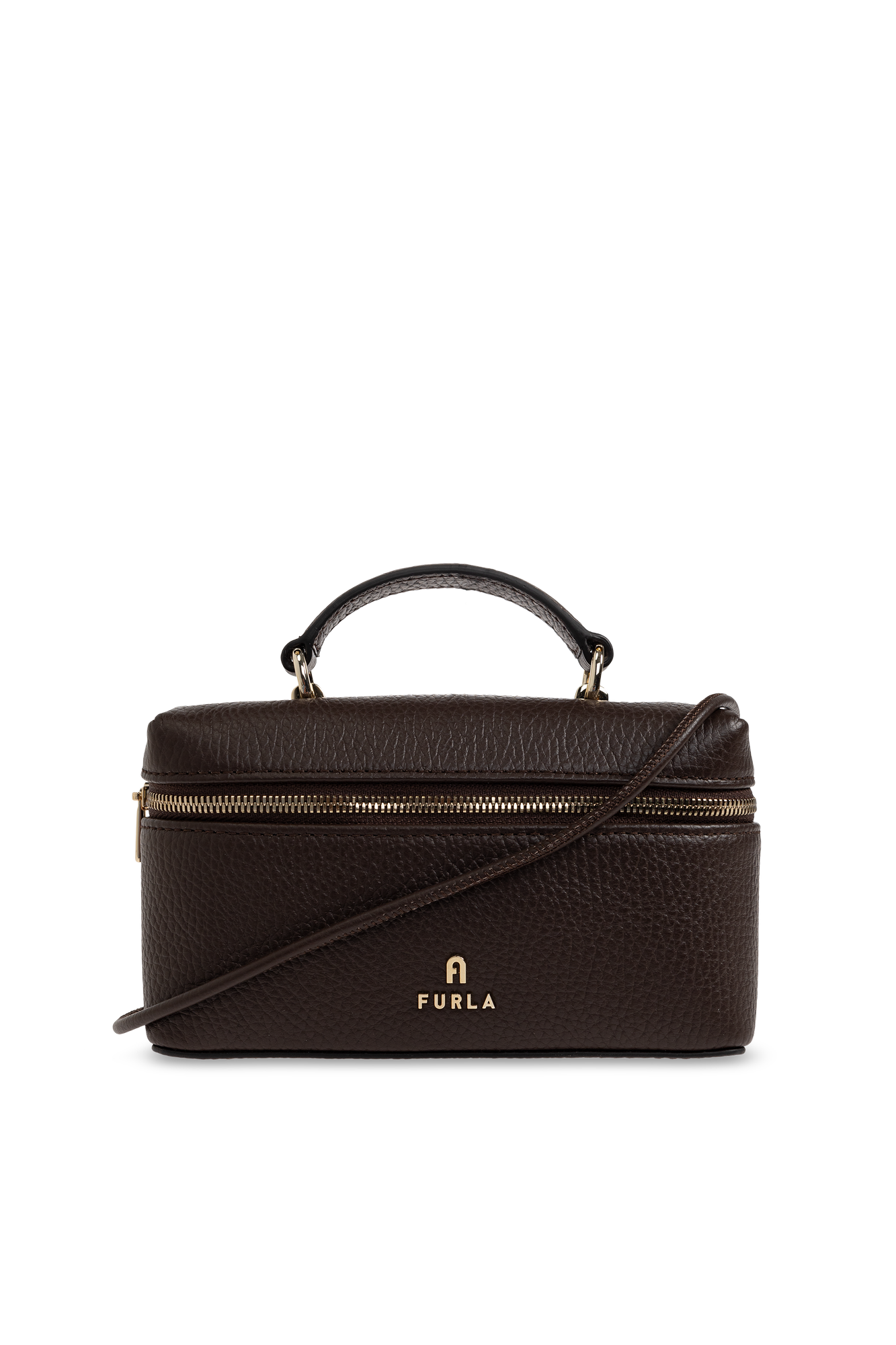 Furla Skórzana Torba ‘Camelia Micro’, Kobiety, Brązowy