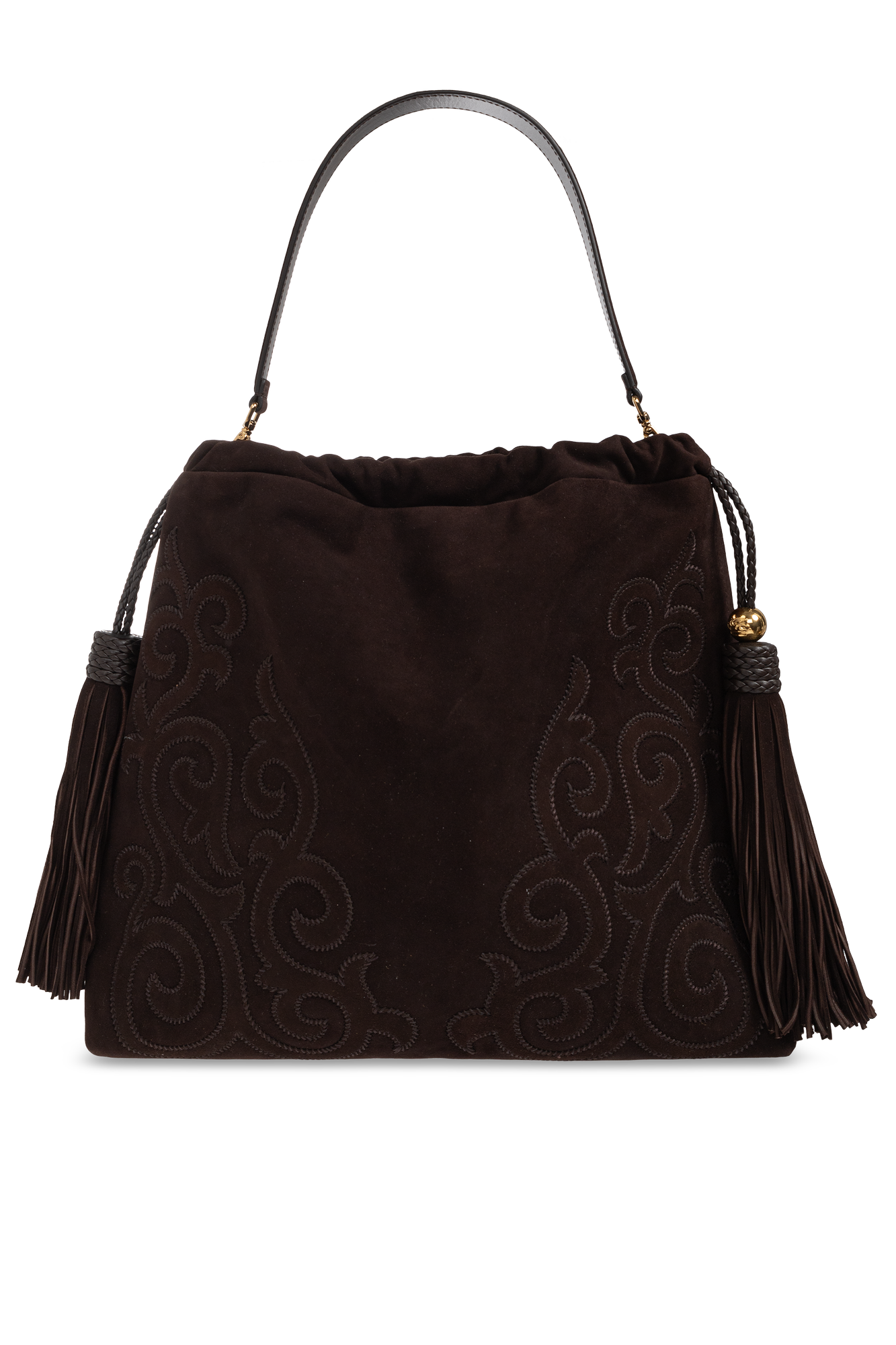 Etro Zamszowa Torba „Kalispera Large’, Kobiety, Brązowy