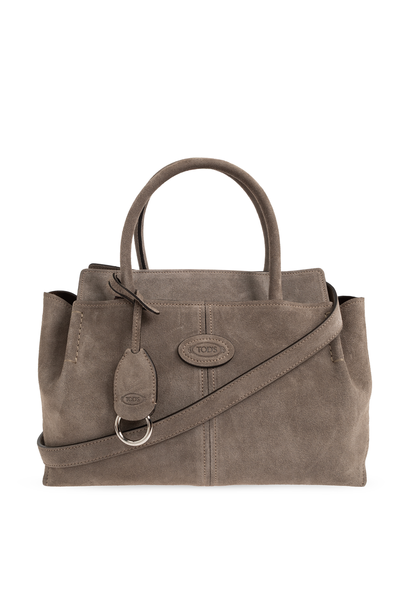 Tod’s Zamszowa Torba Z Logo ‘Small’, Kobiety, Szary
