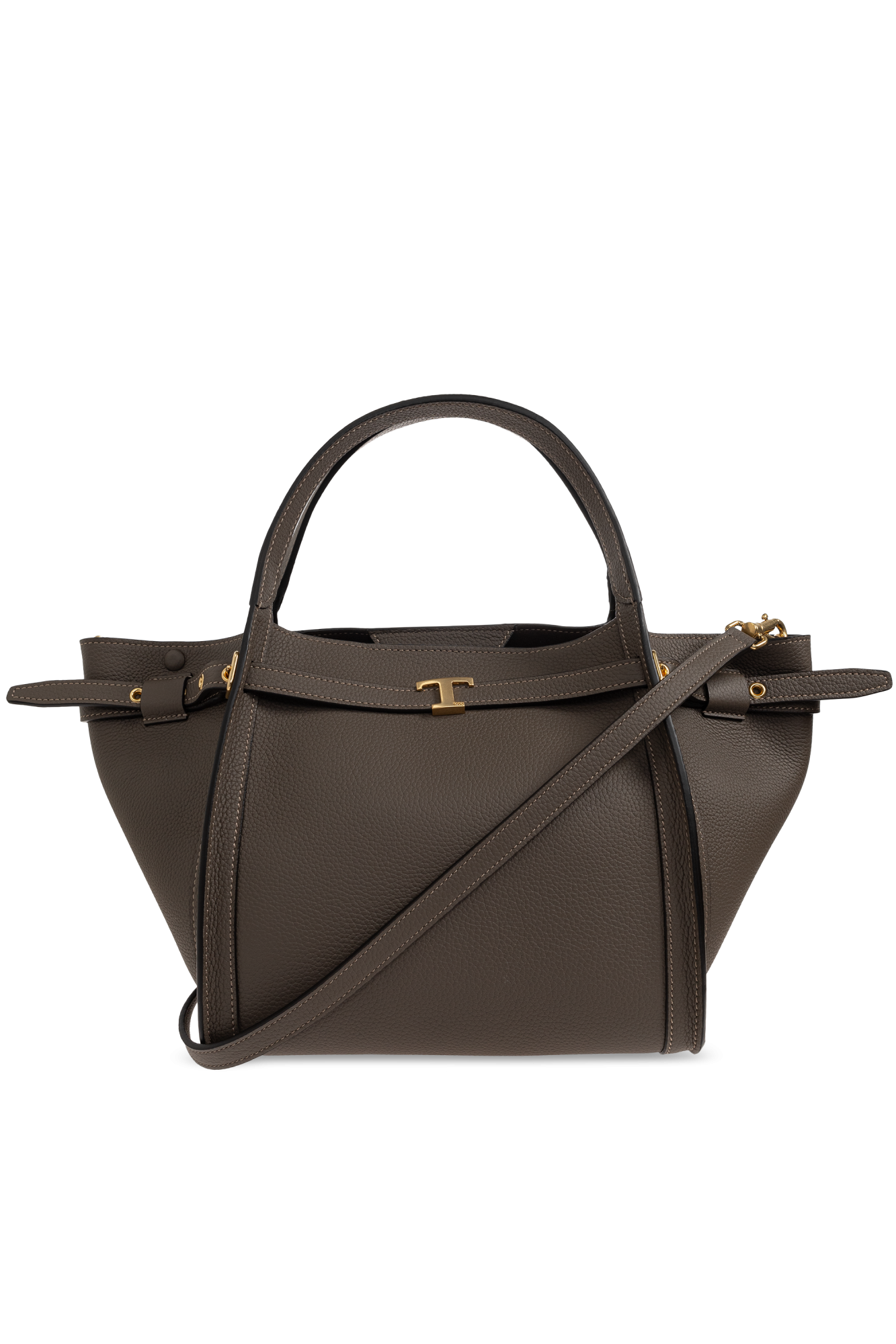 Tod’s Skórzana Torba ‘Tim Small’, Kobiety, Szary