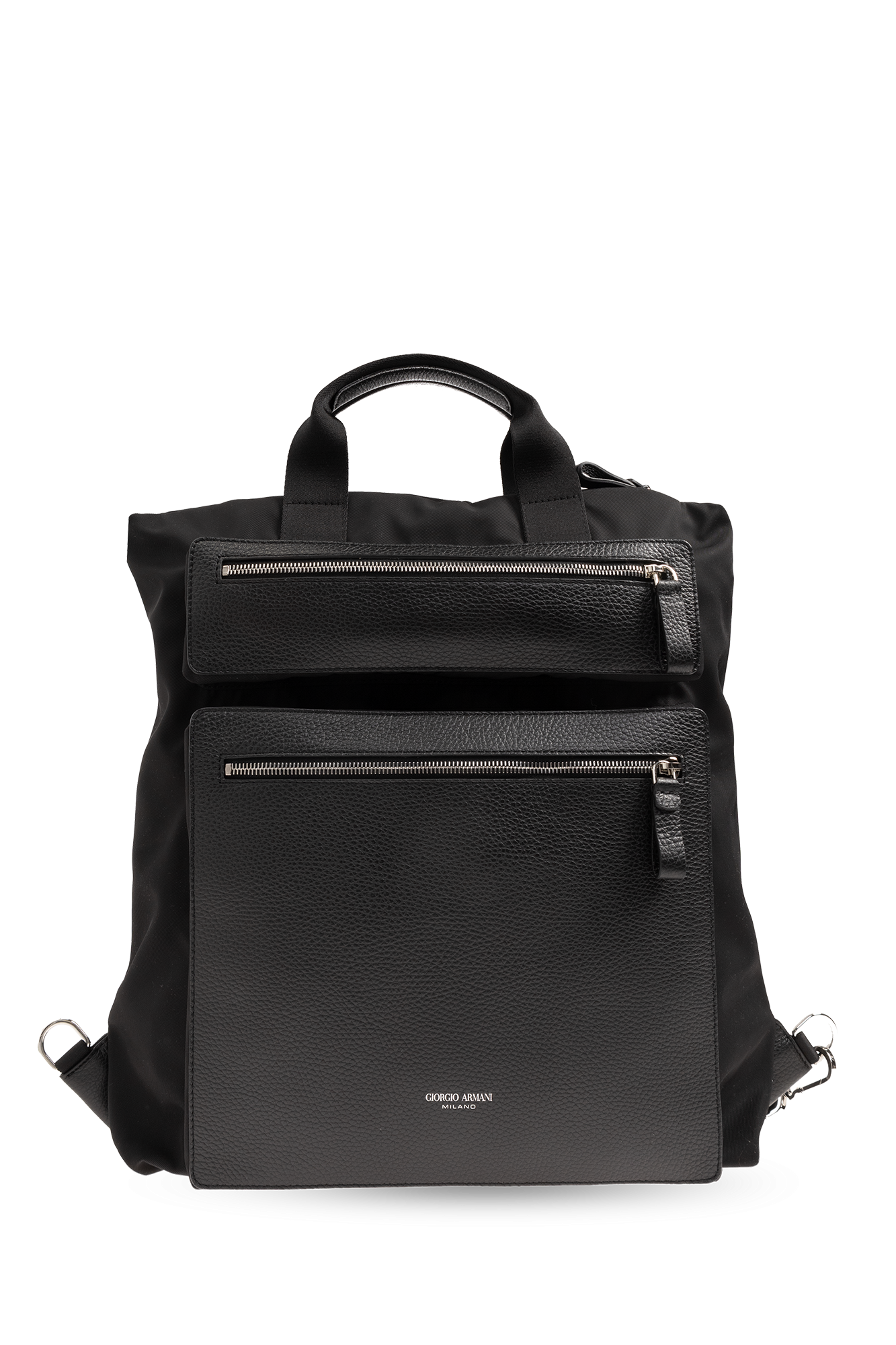 Giorgio Armani Plecak Z Logo, Mężczyźni, Czarny