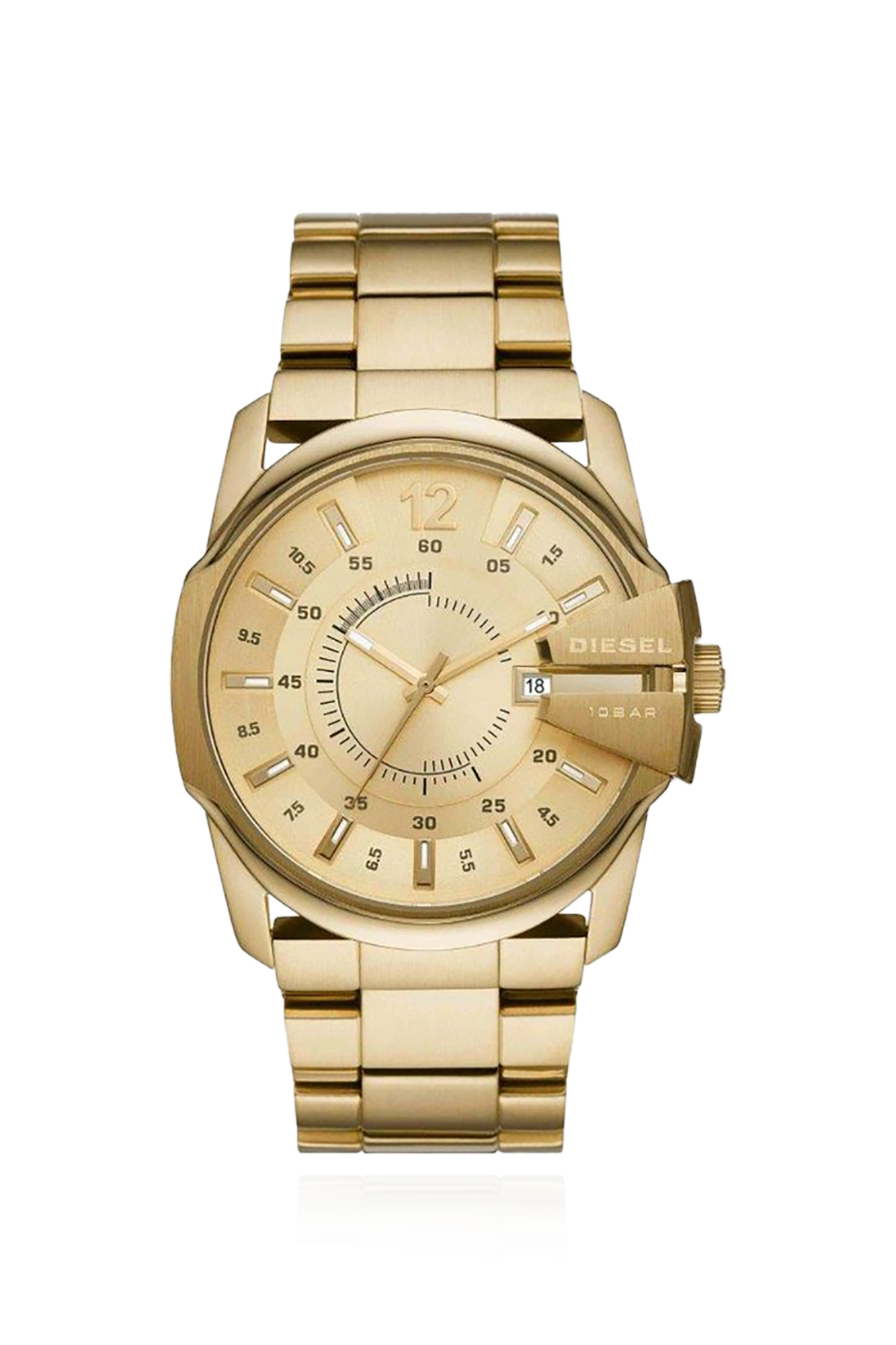 Diesel Stalowy Zegarek `Master Chief`, Unisex, Złoty