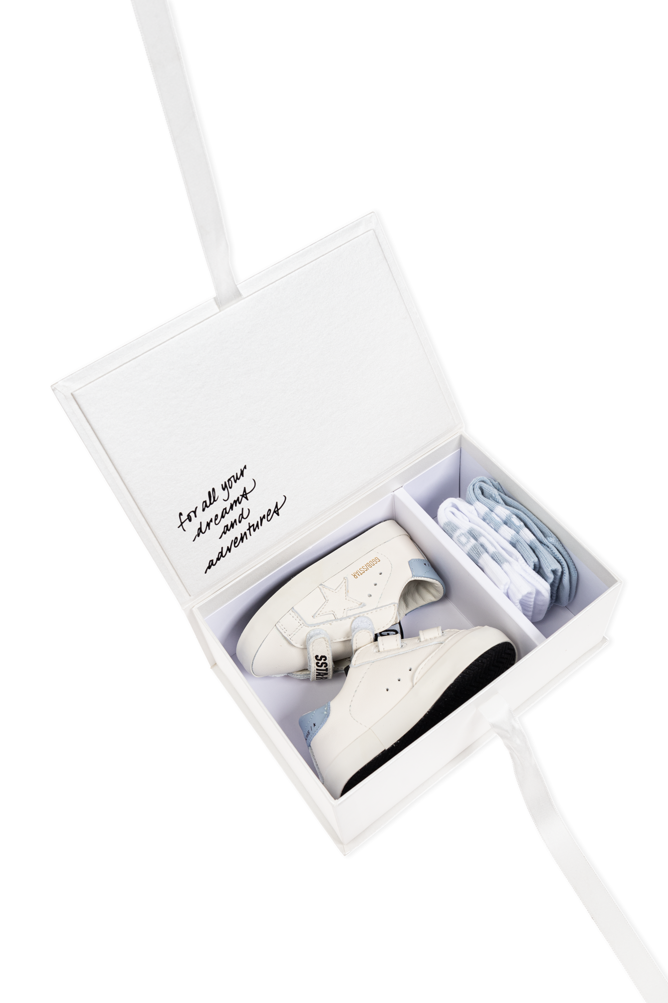 Golden Goose Kids Zestaw: Buty I Dwupak Skarpet, Unisex, Biały