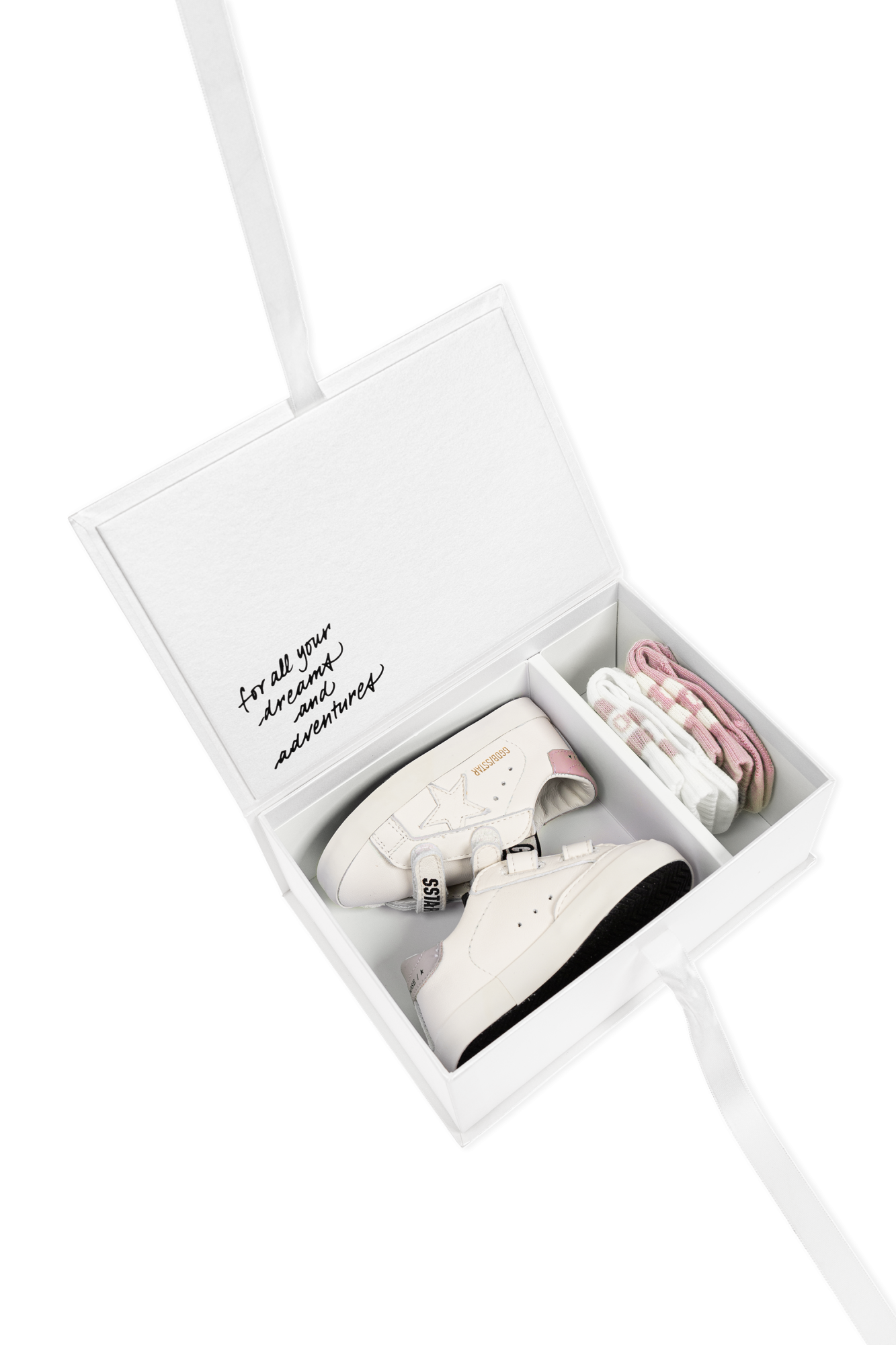 Golden Goose Kids Zestaw: Buty I Dwupak Skarpet, Unisex, Biały