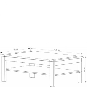 Ława Typ 67 Atlanta Dekort Olej Palony Olej Palony