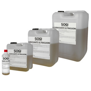Liquido sgrassante SOGI per vasca ultrasuoni formato 1 L, 5 kg, 10 kg o 25 kg