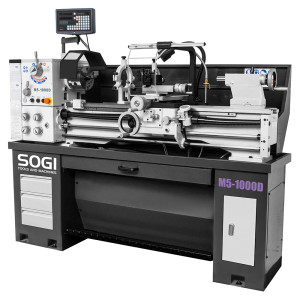 Tornio parallelo per metalli SOGI M5-1000D visualizzato 2 assi 330 x 1000 - 400V