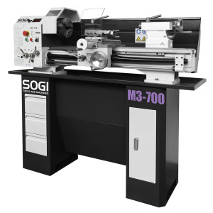 Tornio parallelo per metalli SOGI M3-700 - motore Brushless 230 V - Semi-Norton 300x700 mm