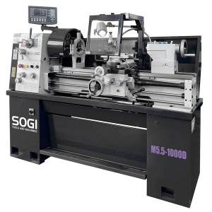 Tornio parallelo per metalli SOGI M5.5-1000D PB 52mm - visualizzato 3 assi - Semi-Norton 400x1000mm